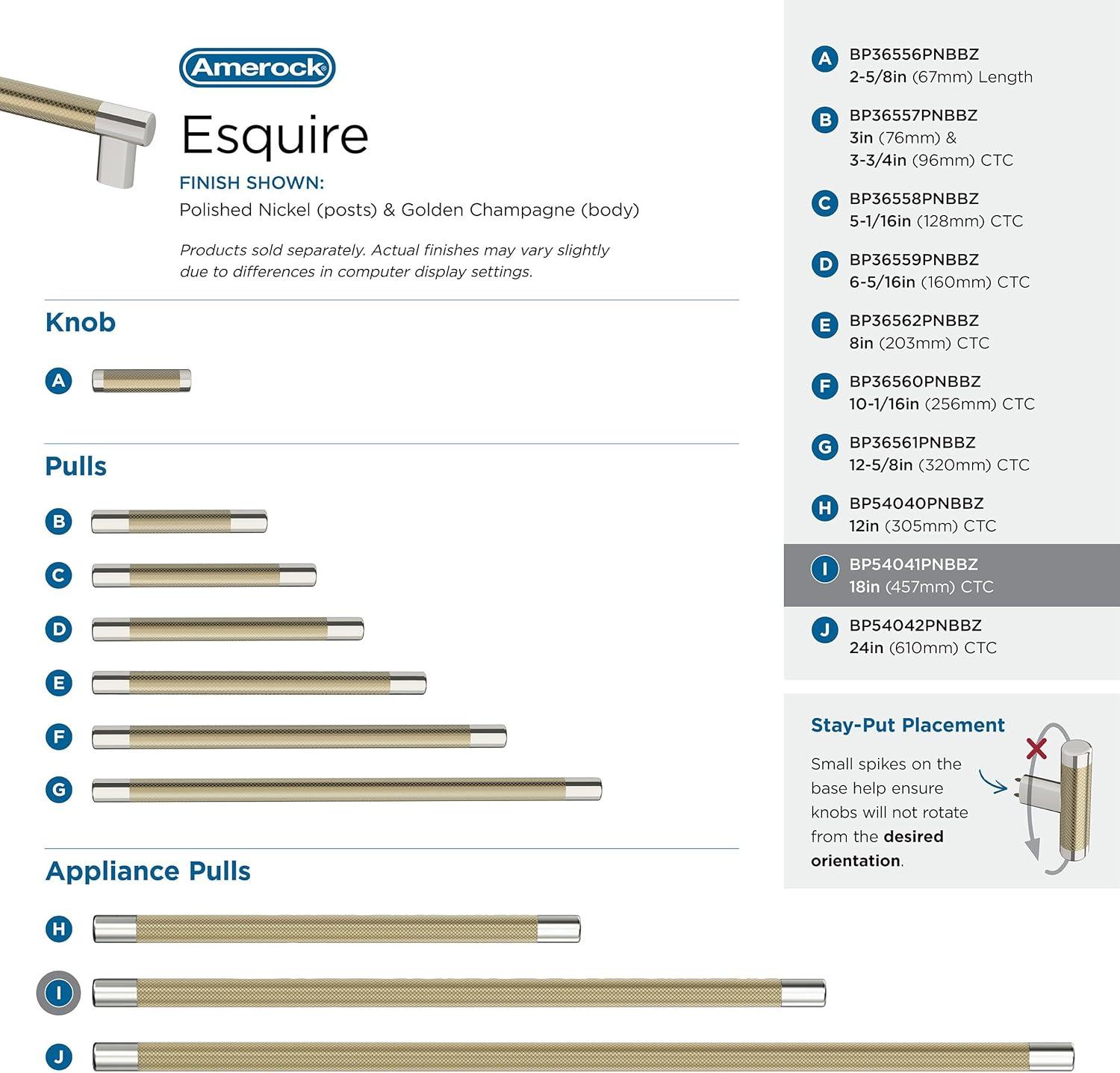 Amerock Esquire Appliance Pull