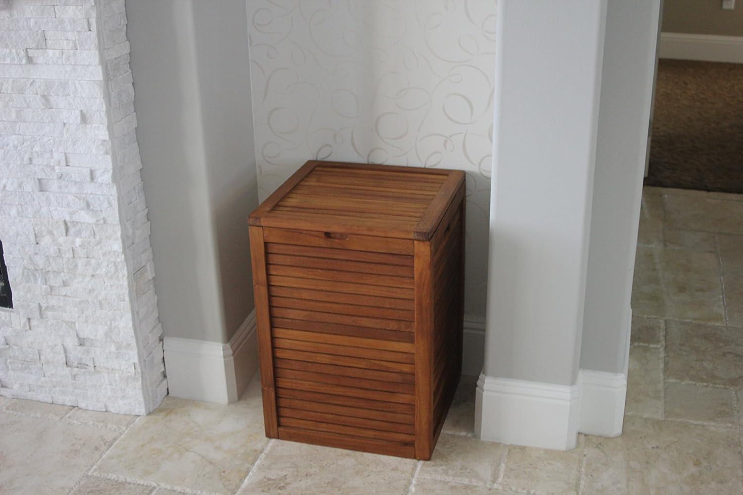 Spa Teak Wood Laundry Hamper