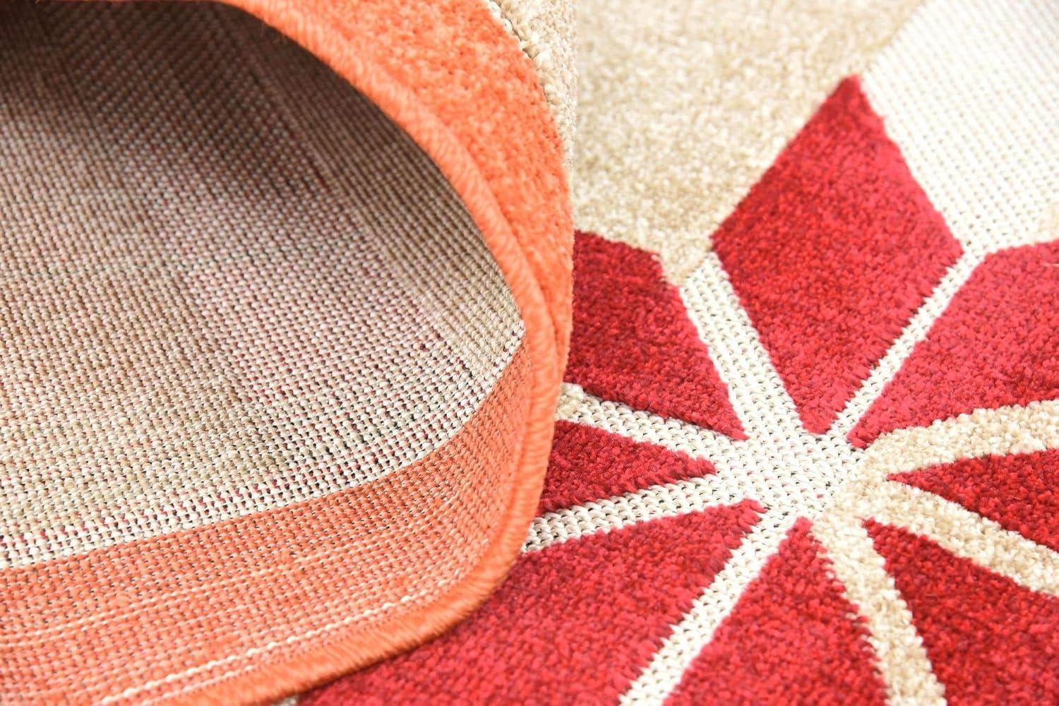 Unique Loom 8' 0 x 10' 0 Burgundy Outdoor Modern Albuquerque Area Rug