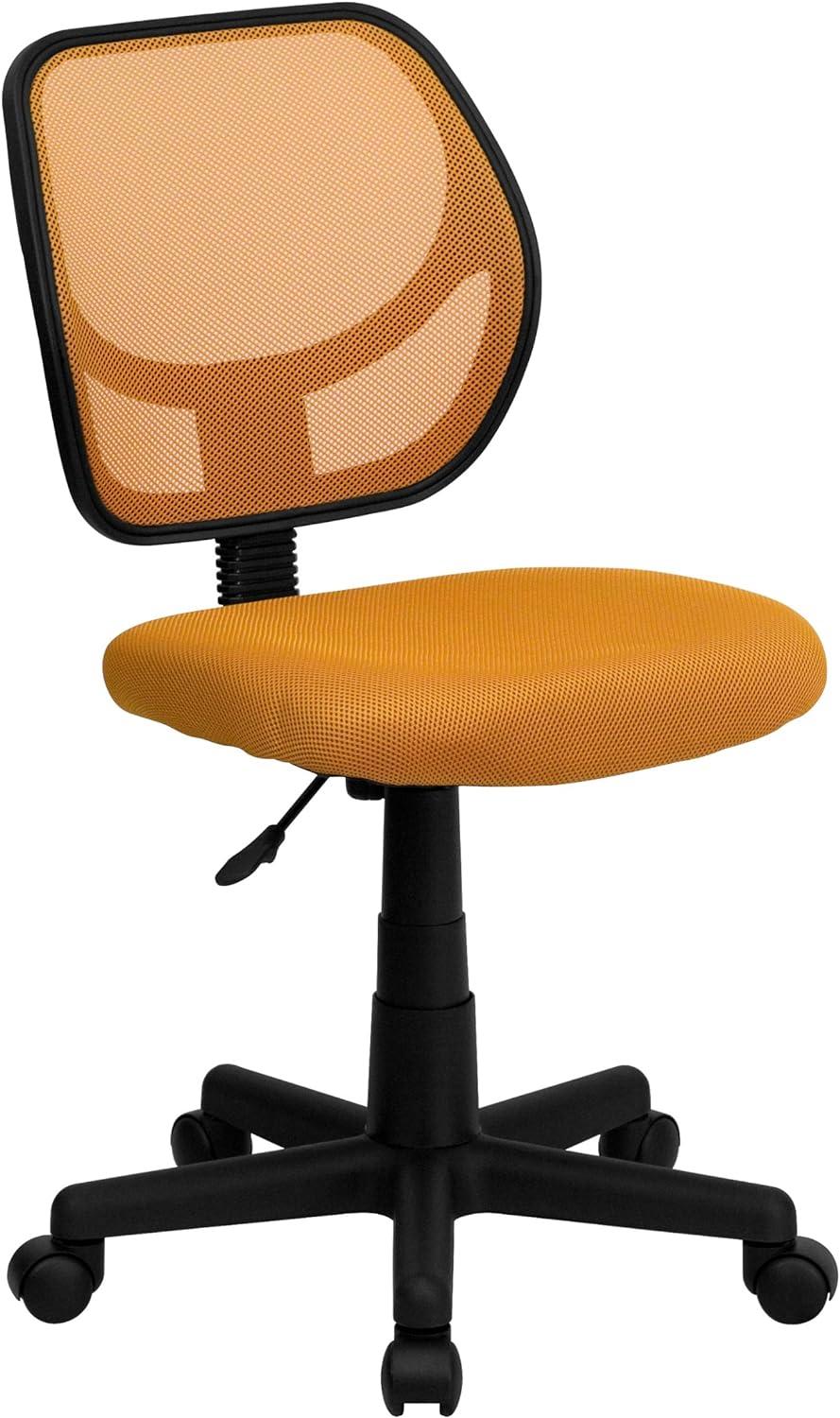 Lively Low Back Orange Mesh Swivel Task Chair