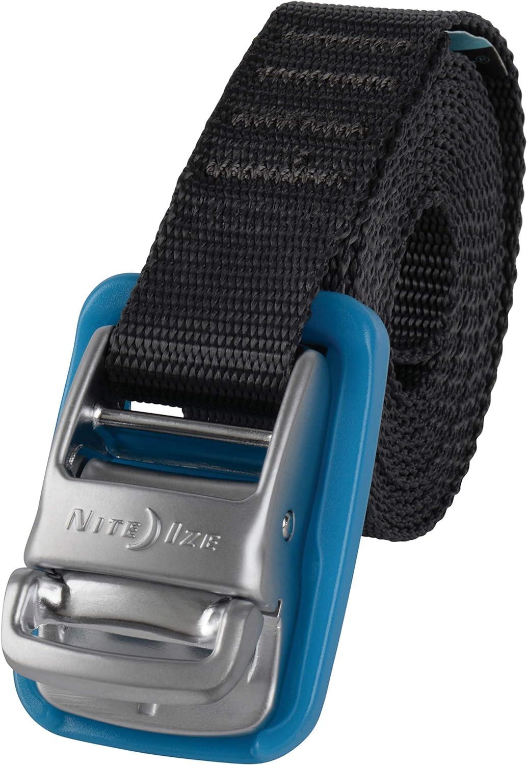 Nite Ize CamJam Tie Down Strap - Tie Down Ratchet Straps - Straps for Trucks & Cars - Tie Downs for Luggage, Camping Gear & Other Loads - Moving Supplies - 6 ft Strap, Blue (Pack of 1)