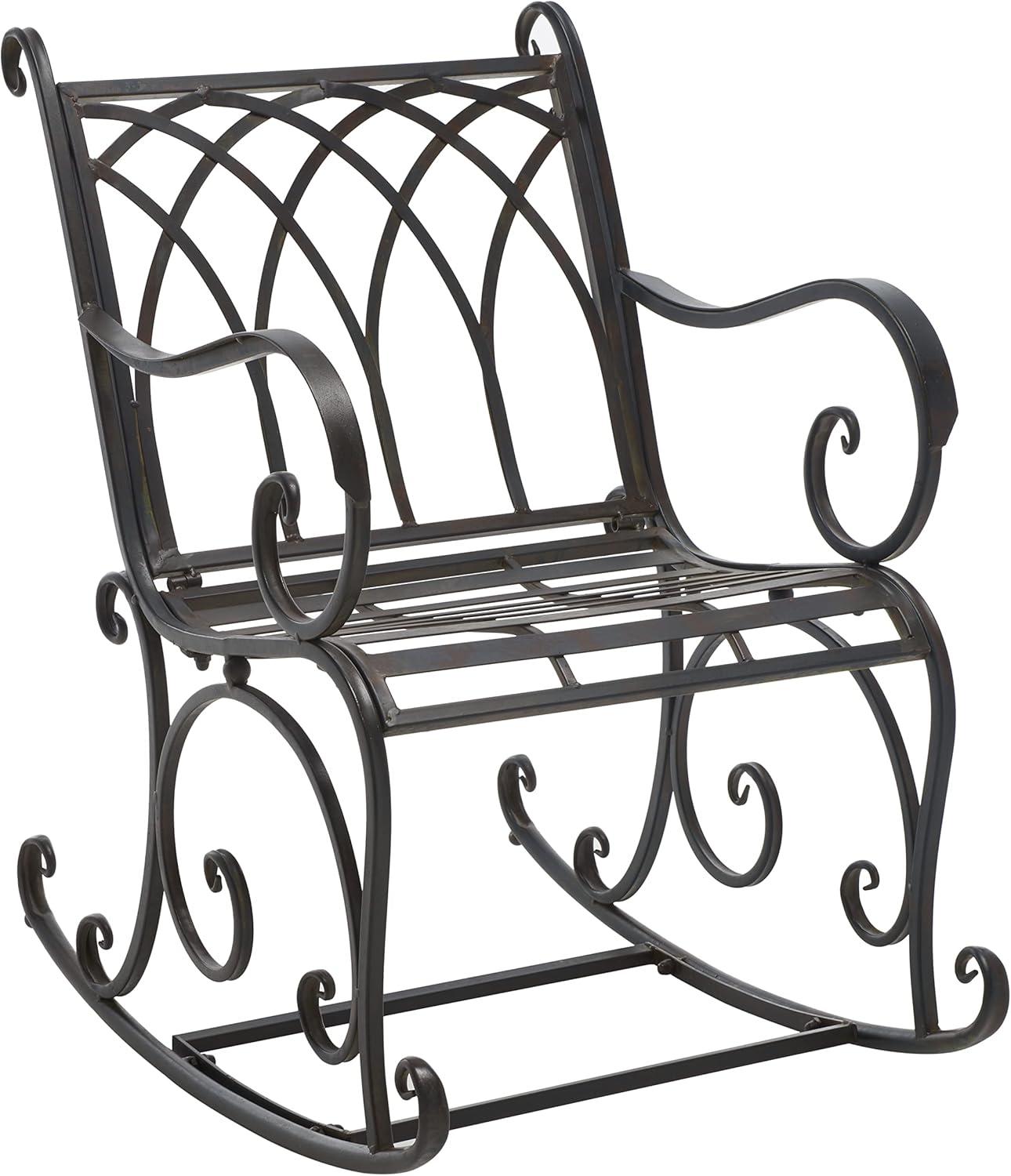 Medrano Rocking Chair Indoor/Outdoor - PAT5030 - Black Rust - Safavieh
