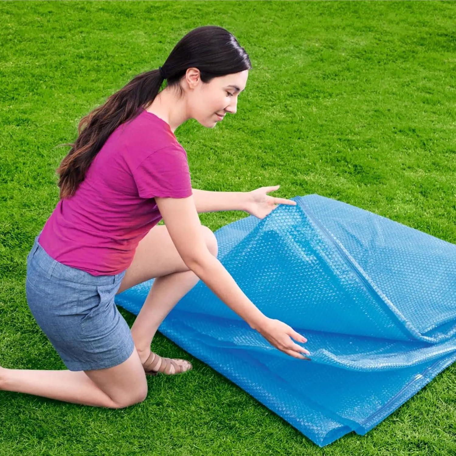 Bestway Bestway Flowclear 14 Feet Round Above Ground Pool Solar Pool Cover Only, Blue