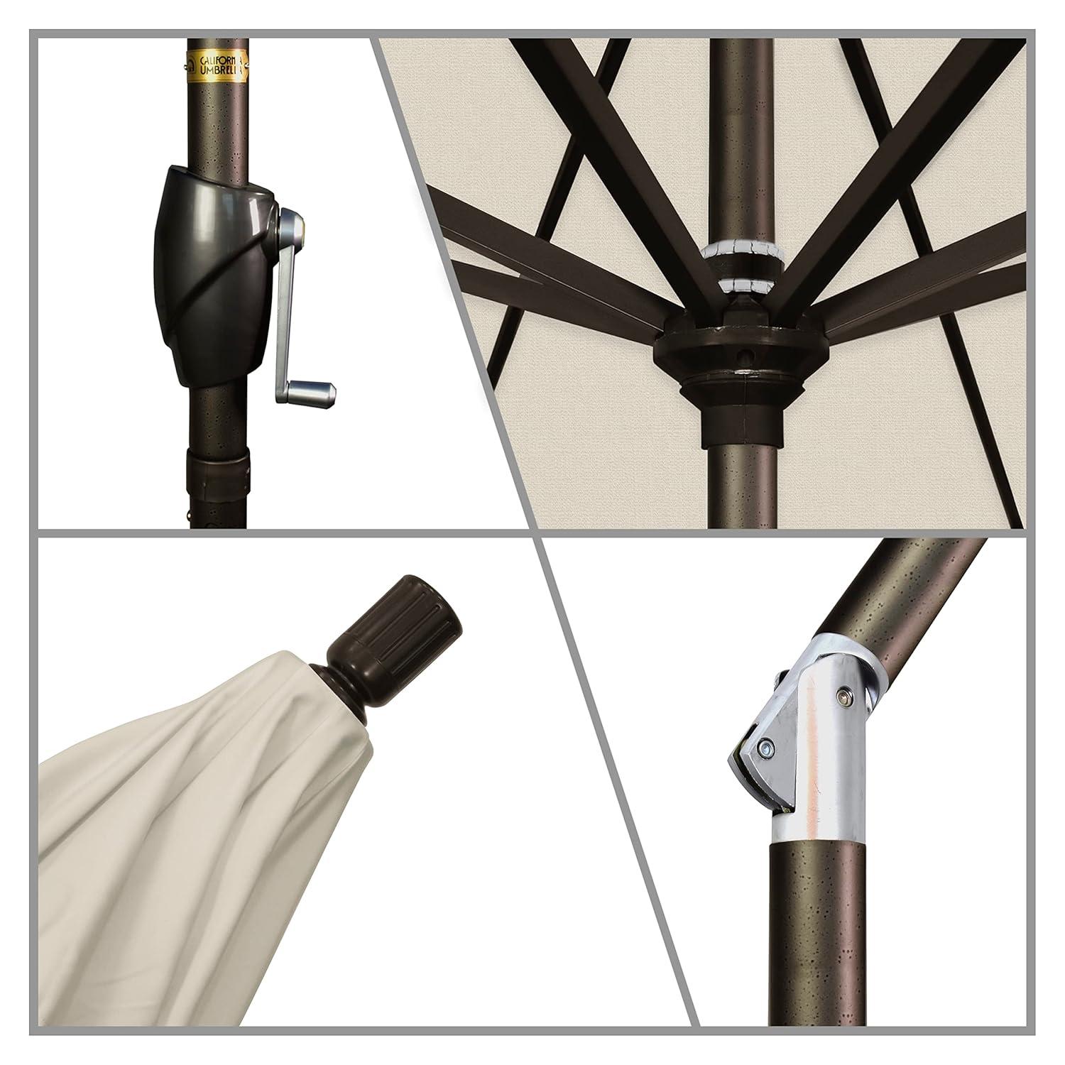 7.5 ft. Bronze Aluminum Market Umbrella with Terrace Sequoia Canopy