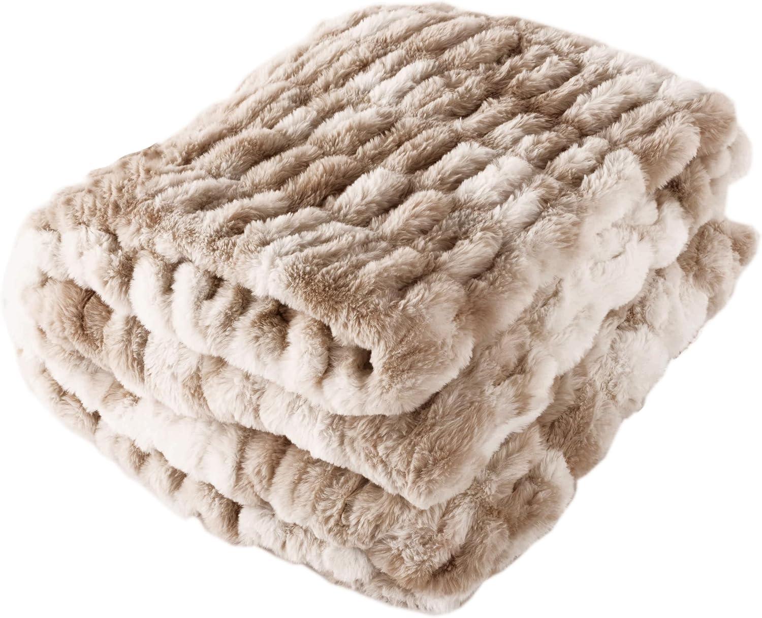 Lavish Home 60x80-Inch Faux Fur Blanket