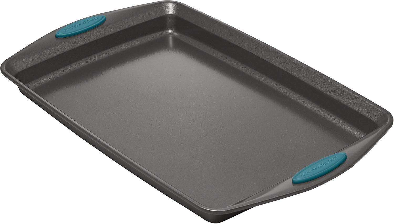 10-Piece Gray and Teal Nonstick Steel Bakeware Set