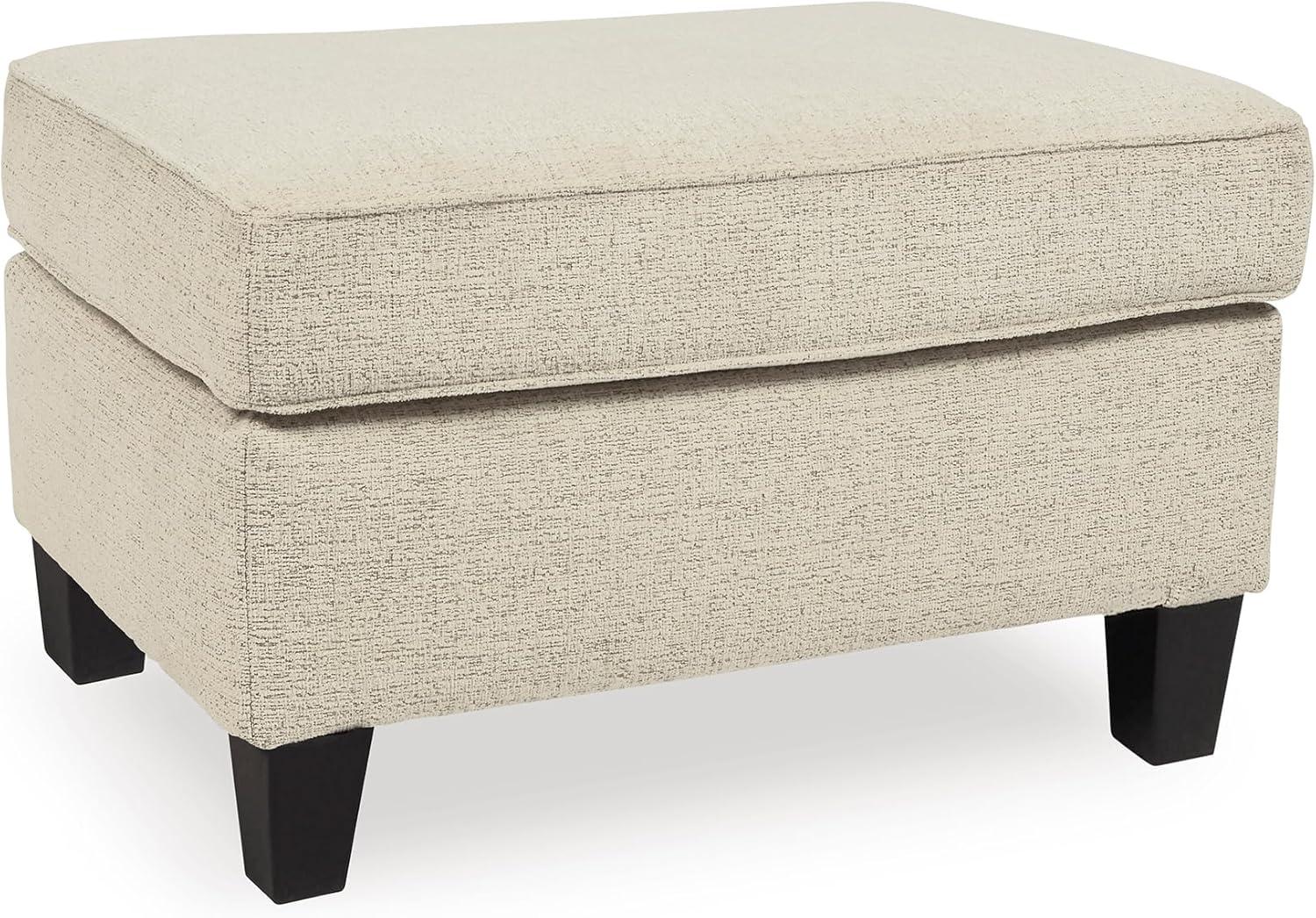 Oversized Abinger Accent Ottoman Natural - Signature Design by Ashley: Modern Square Upholstered Bench, Textured Finish