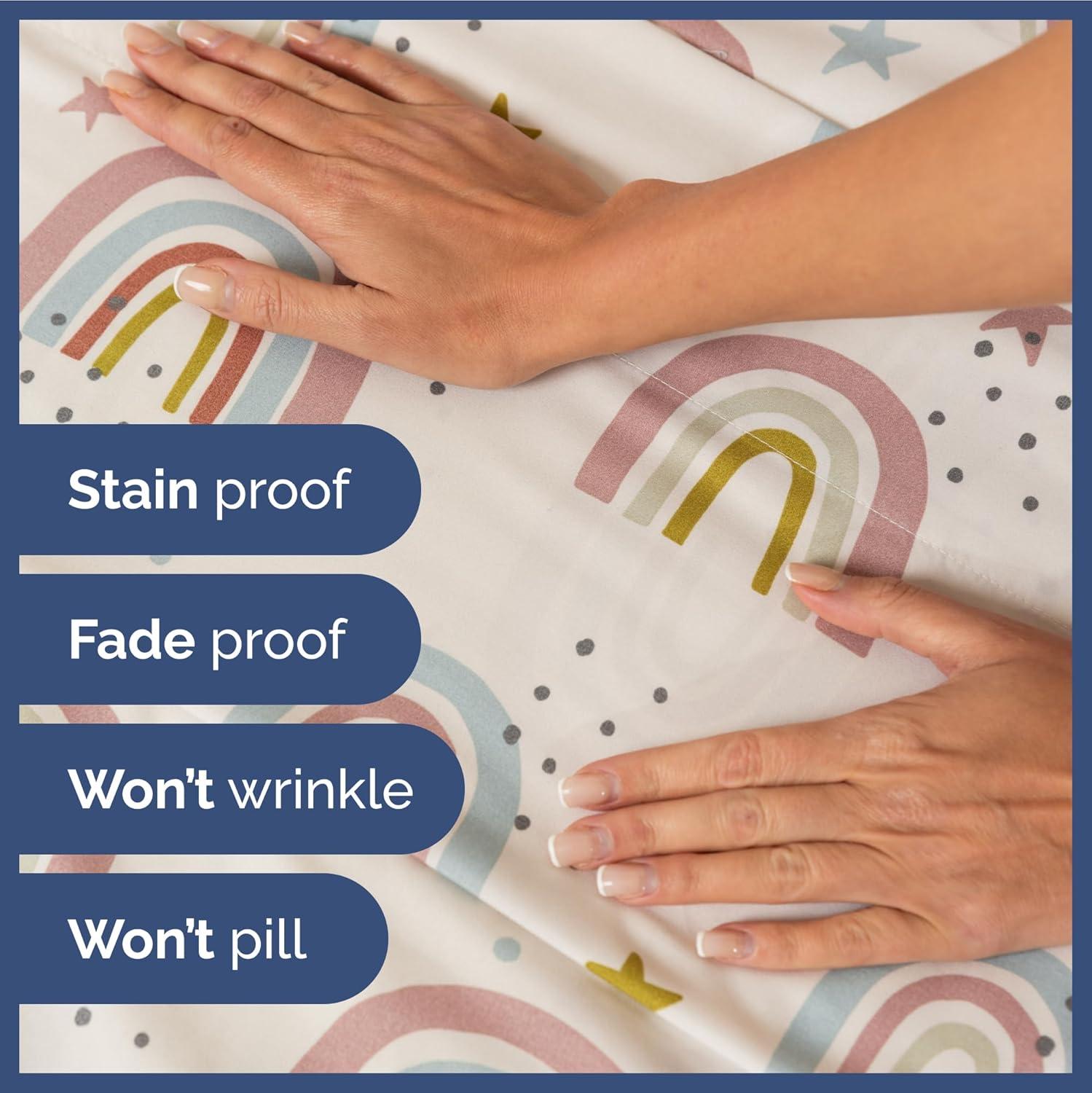 CGK Linens 4 Piece Kids Microfiber Sheet Set - Wrinkle Free - Cute, Cozy, Soft