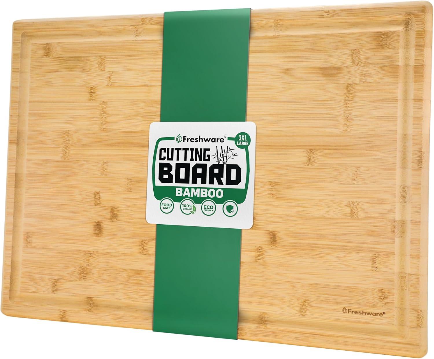 Extra Large Bamboo Chopping Block with Juice Grooves