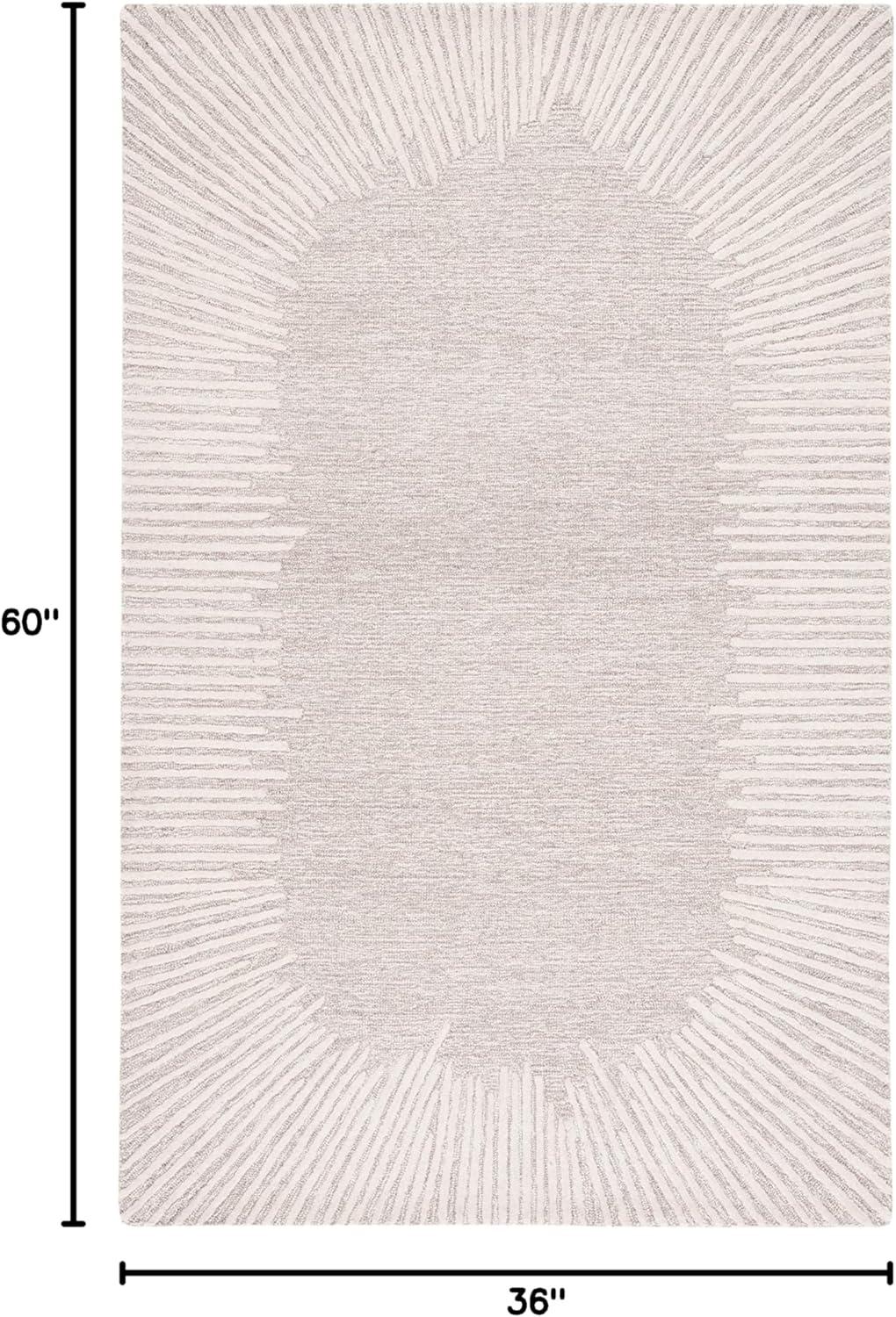 Abstract ABT478 Hand Tufted Area Rug - Natural/Ivory - 3'x5' - Safavieh .