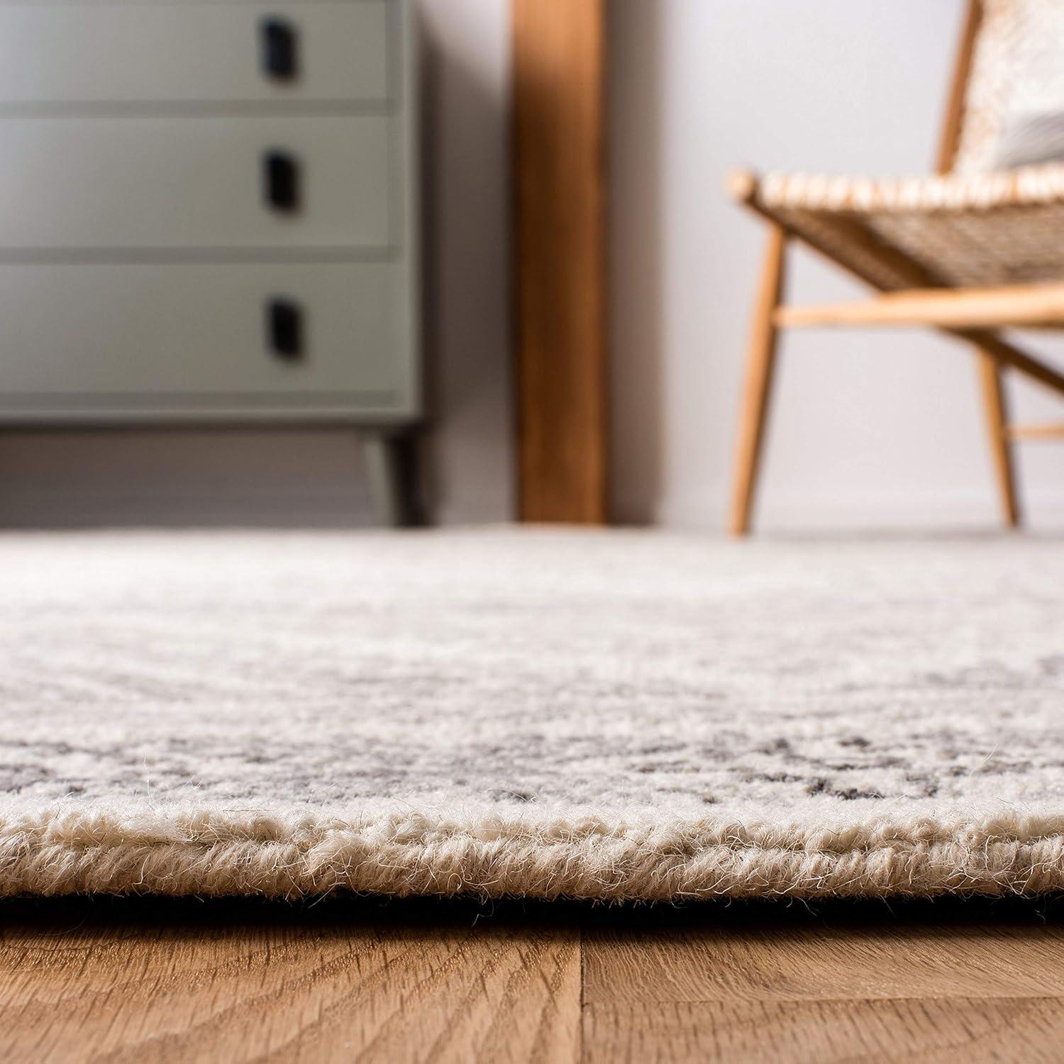 SAFAVIEH Micro-Loop Collection Accent Rug - 2'6" x 4', Ivory & Light Brown, Handmade Moroccan Boho Wool, Ideal for High Traffic Areas in Entryway, Living Room, Bedroom (MLP206B)