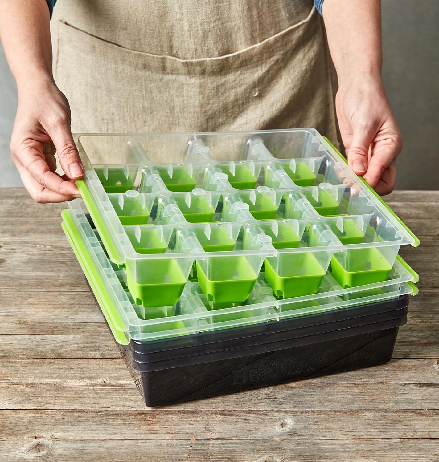 Burpee SuperSeed 16 XL Cell Seed Starting Tray - Reusable and Dishwasher Safe - Growing Tray for Seedlings and Plant Germination