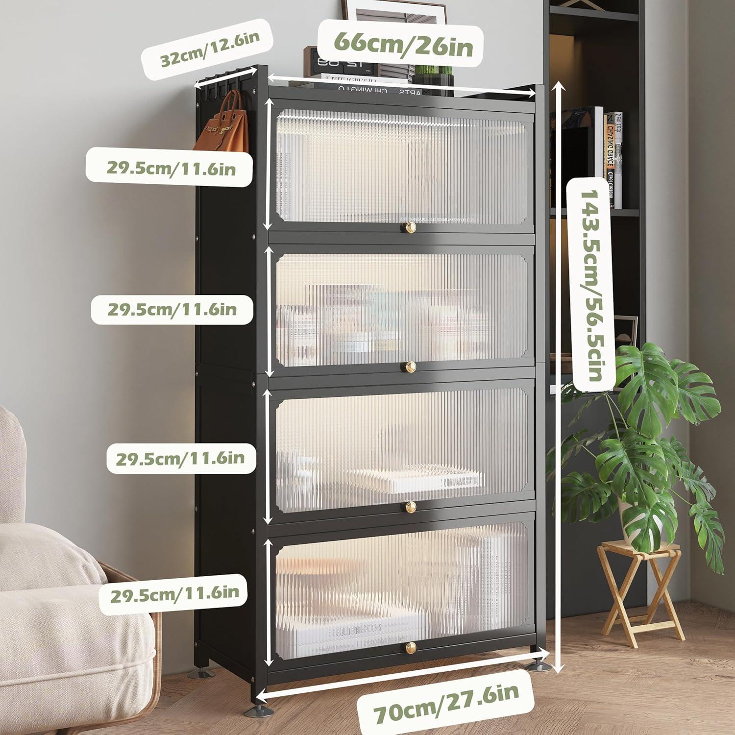 Black 5-Tier Metal and PC Kitchen Storage Rack