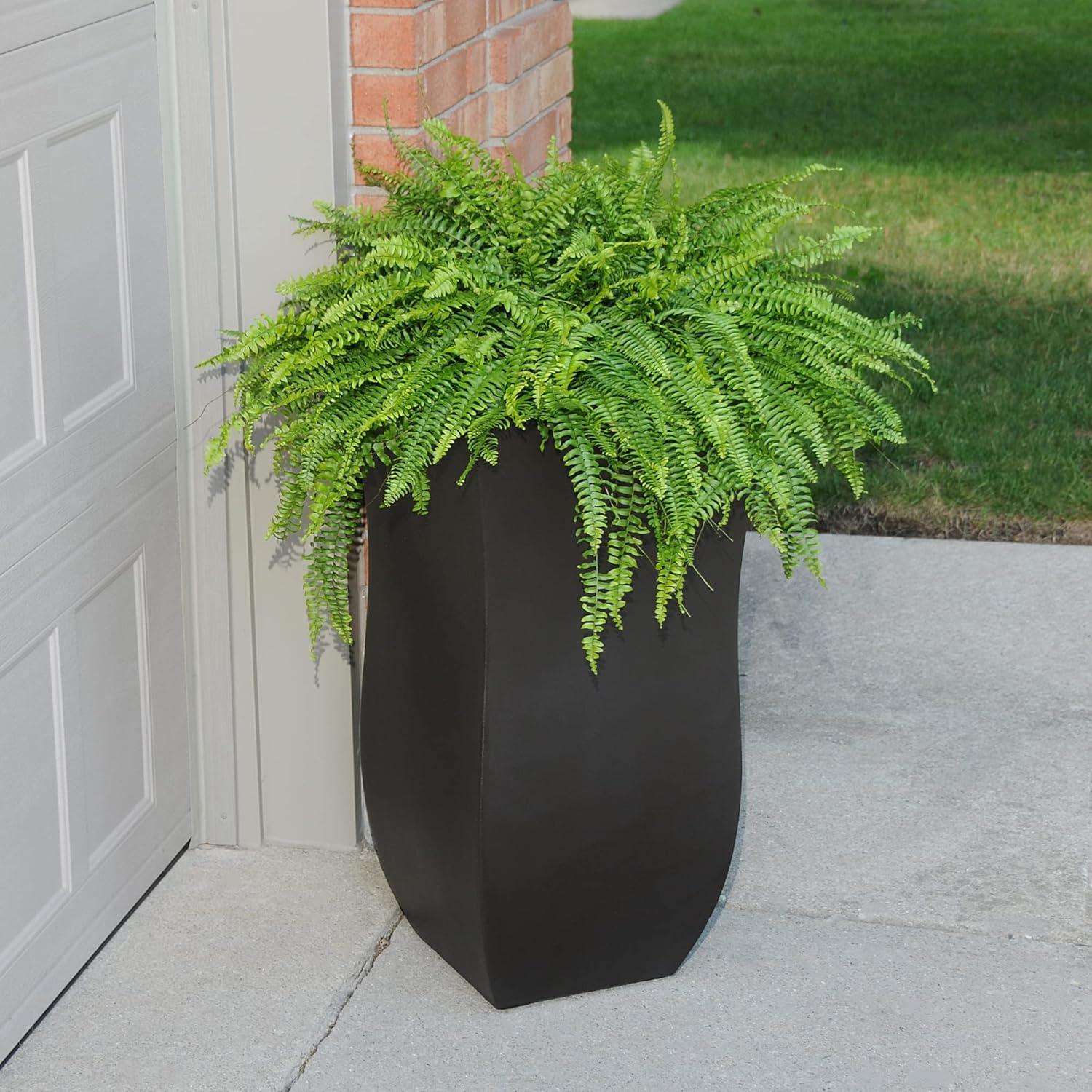 Mayne Valencia 30" x 16" x 16" Tall Polyethylene Planter - Espresso