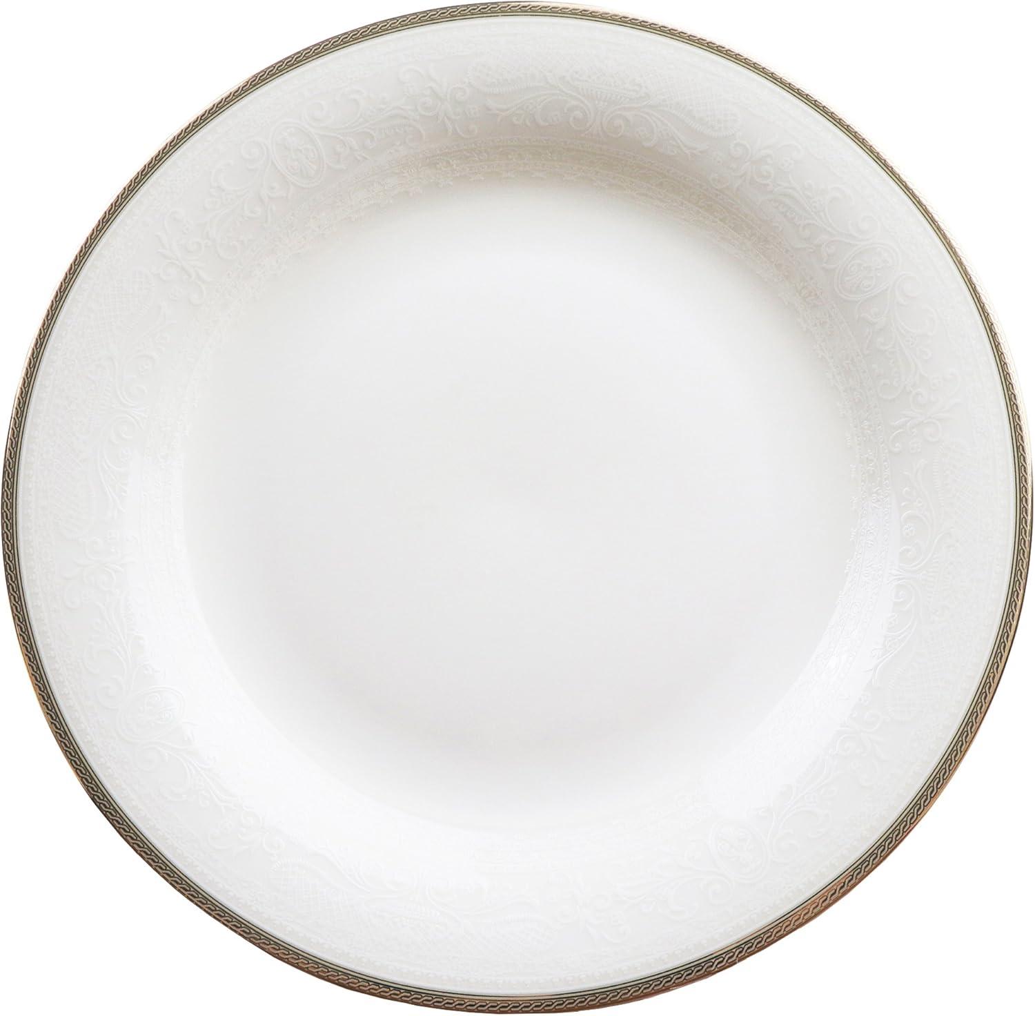 Lorren Home Trends Daisy-57 57 Piece Dinnerware Set-Bone China Service for 8 People-Daisy, One Size, White