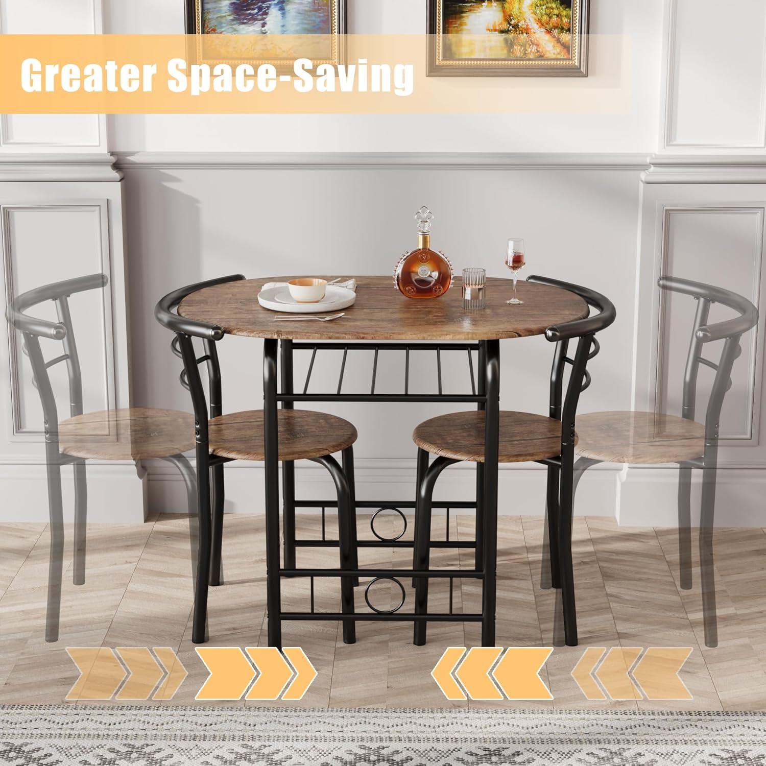 Modern Black and Wood Oval Dining Chair Set