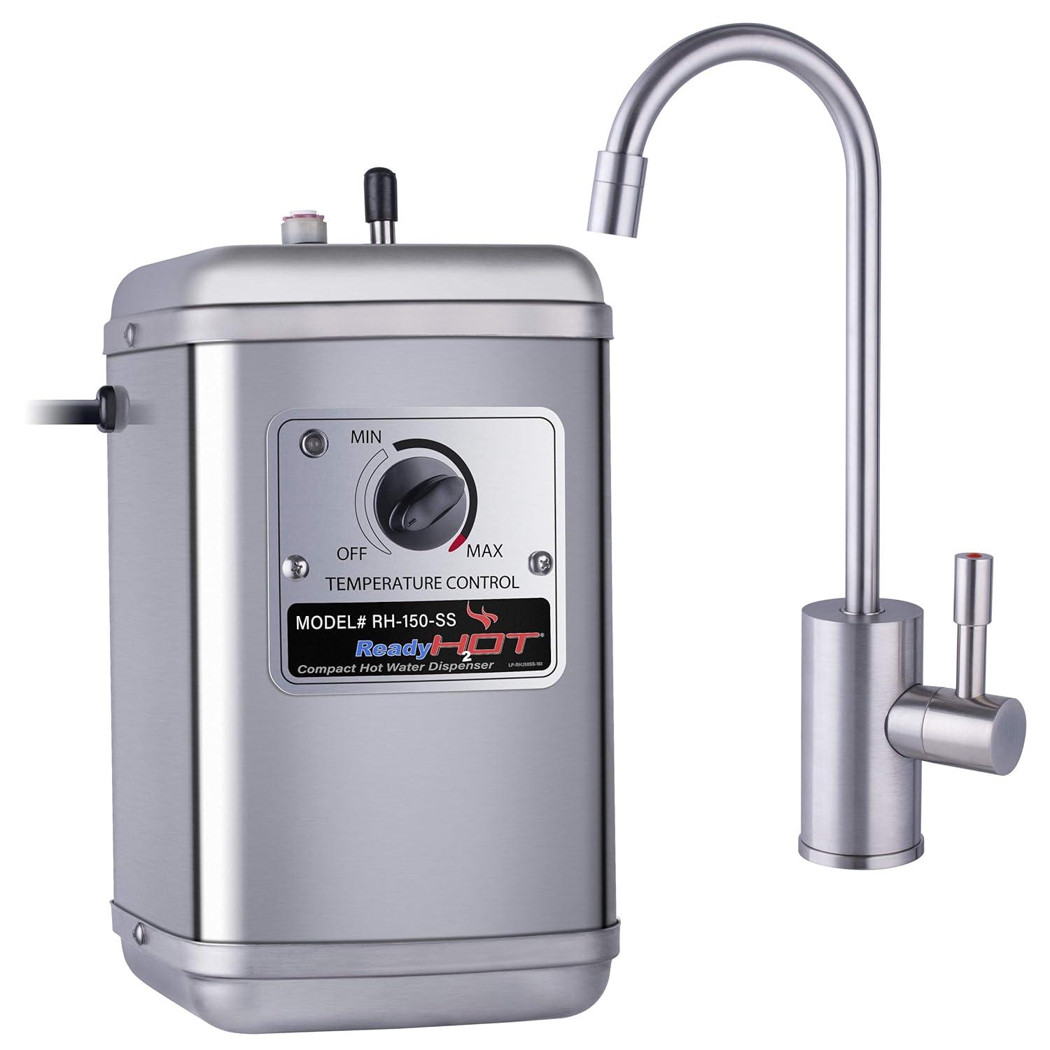 RH150 Instant Hot Water Dispenser System, Single-Handle Faucet with Under Sink Compact Tank