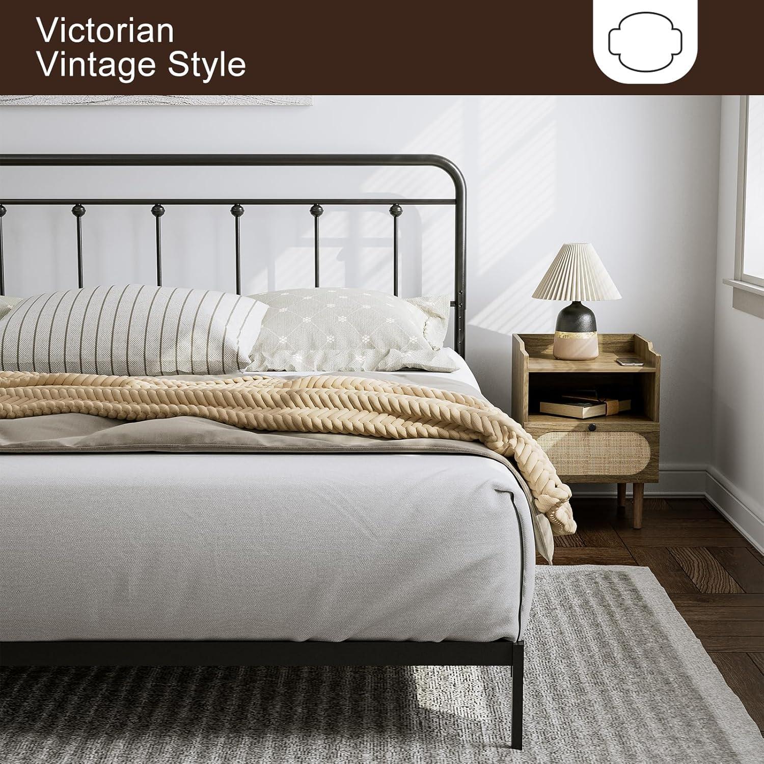 August Grove® August Grove® Metal Headboard - Adjustable Height - Farmhouse Victorian Style