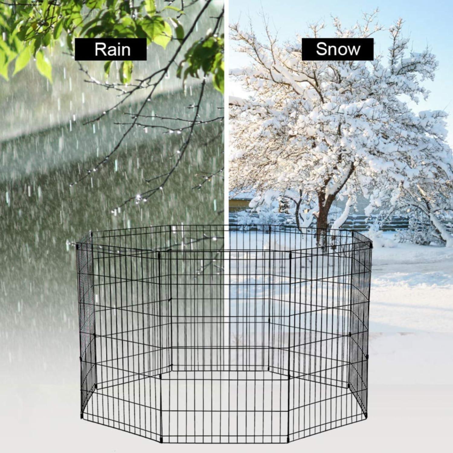 Bestpet 8 Panel 36 inch Dog Playpen Crate Exercise Cage