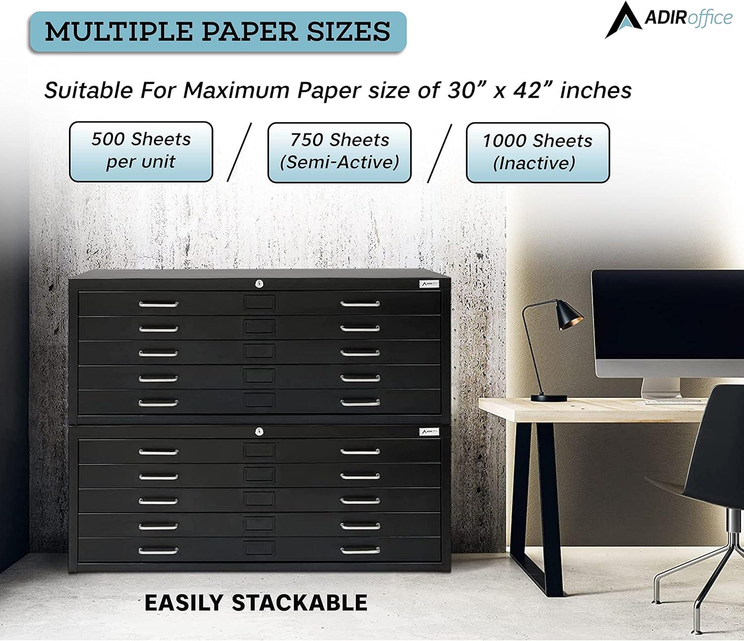 46.38" Wide 5 -Drawer Steel File Cabinet