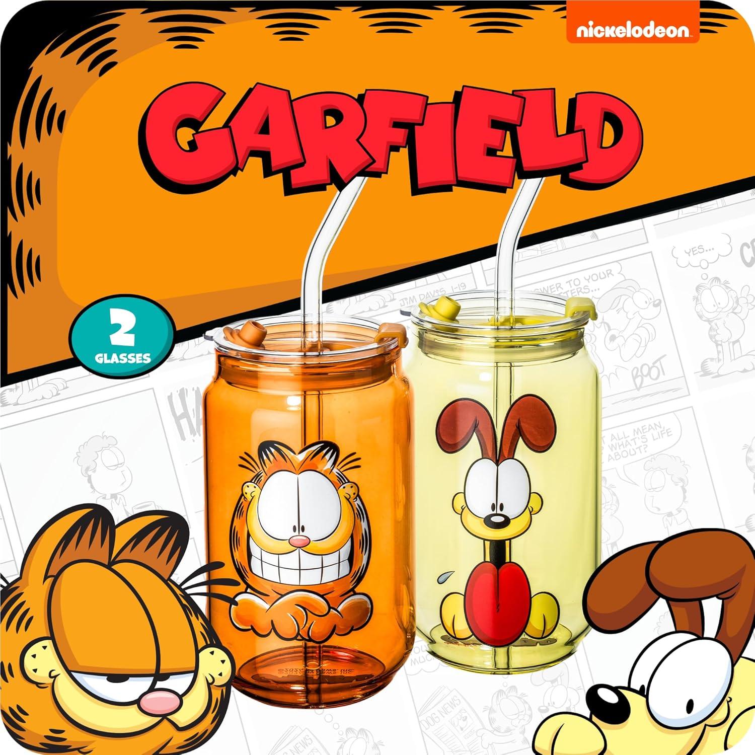 Dragon Glassware x Garfield 16 oz Drinking Glasses Set of 2