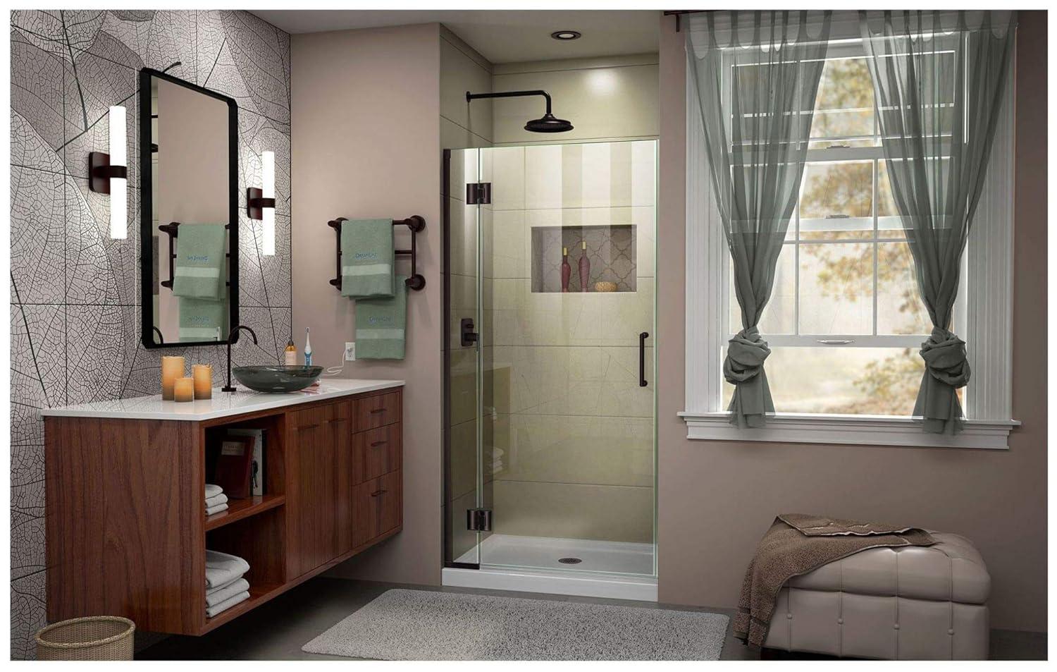 Unidoor-X 24 " W x72" H Hinged Frameless Shower Door