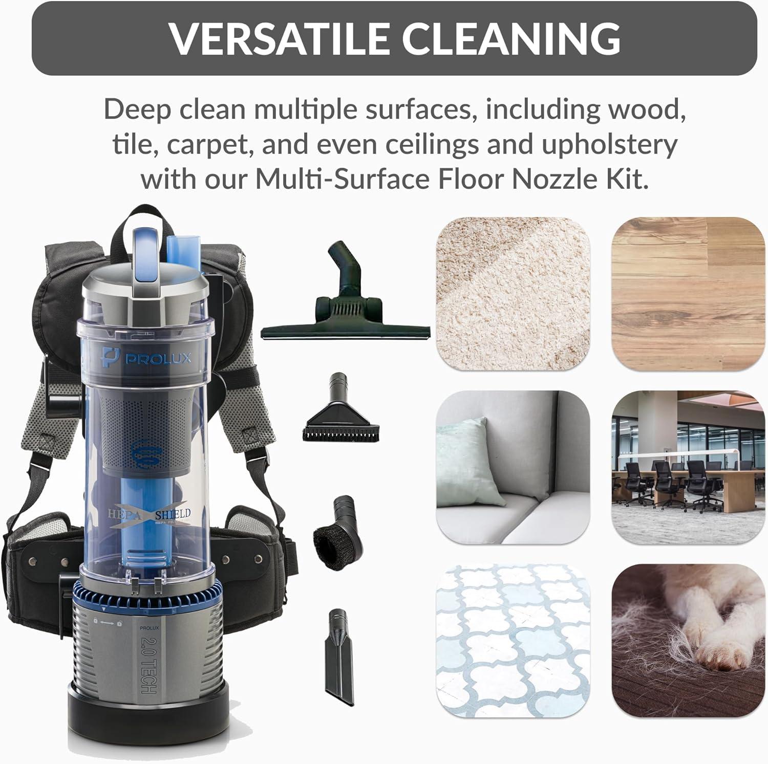 Prolux Lightweight Prolux 2.0 Bagless Backpack Vacuum w/ 5 YR Warranty - 2.0 Residential