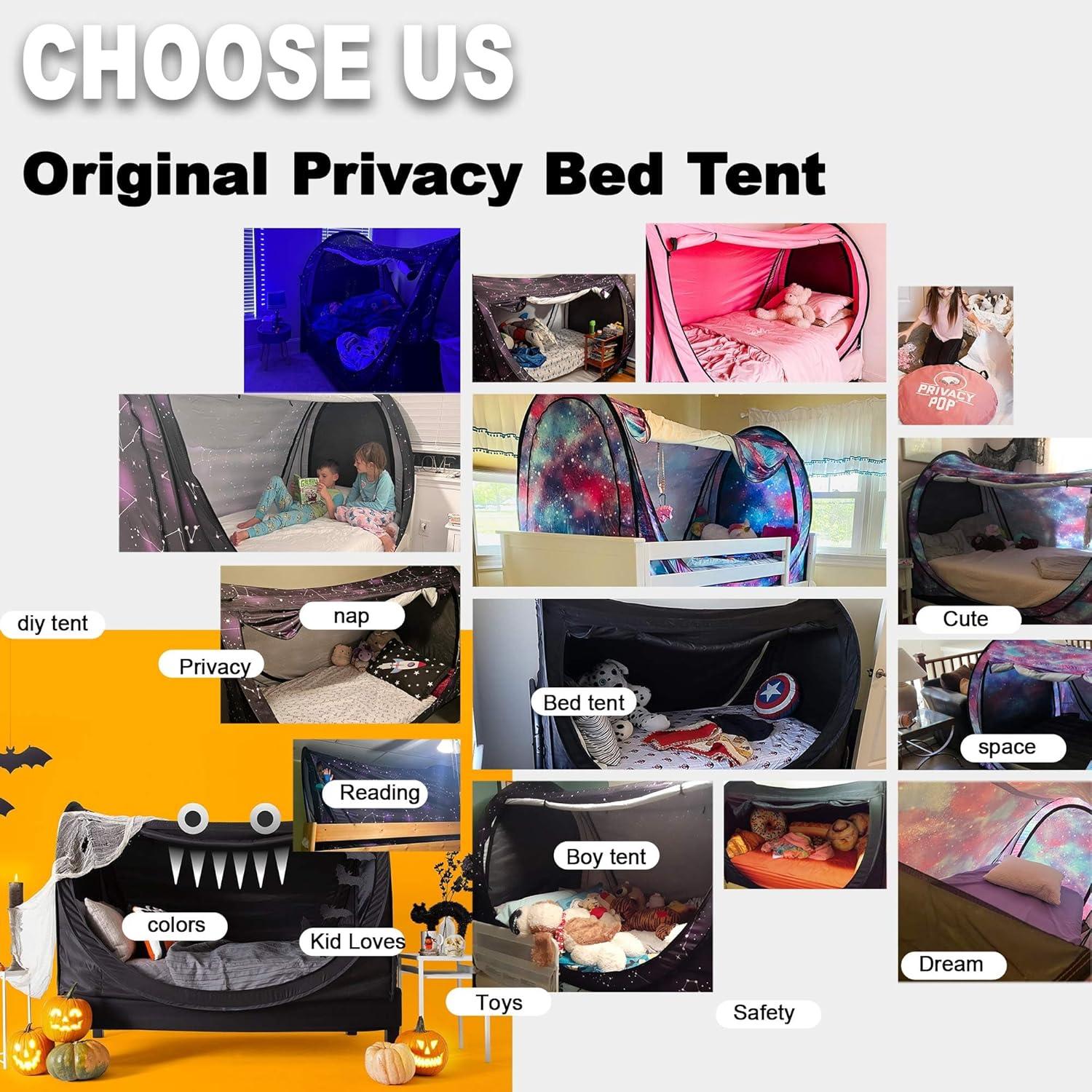 Privacy Pop Eclipse Bed Tent - Twin/Unicorn Galaxy