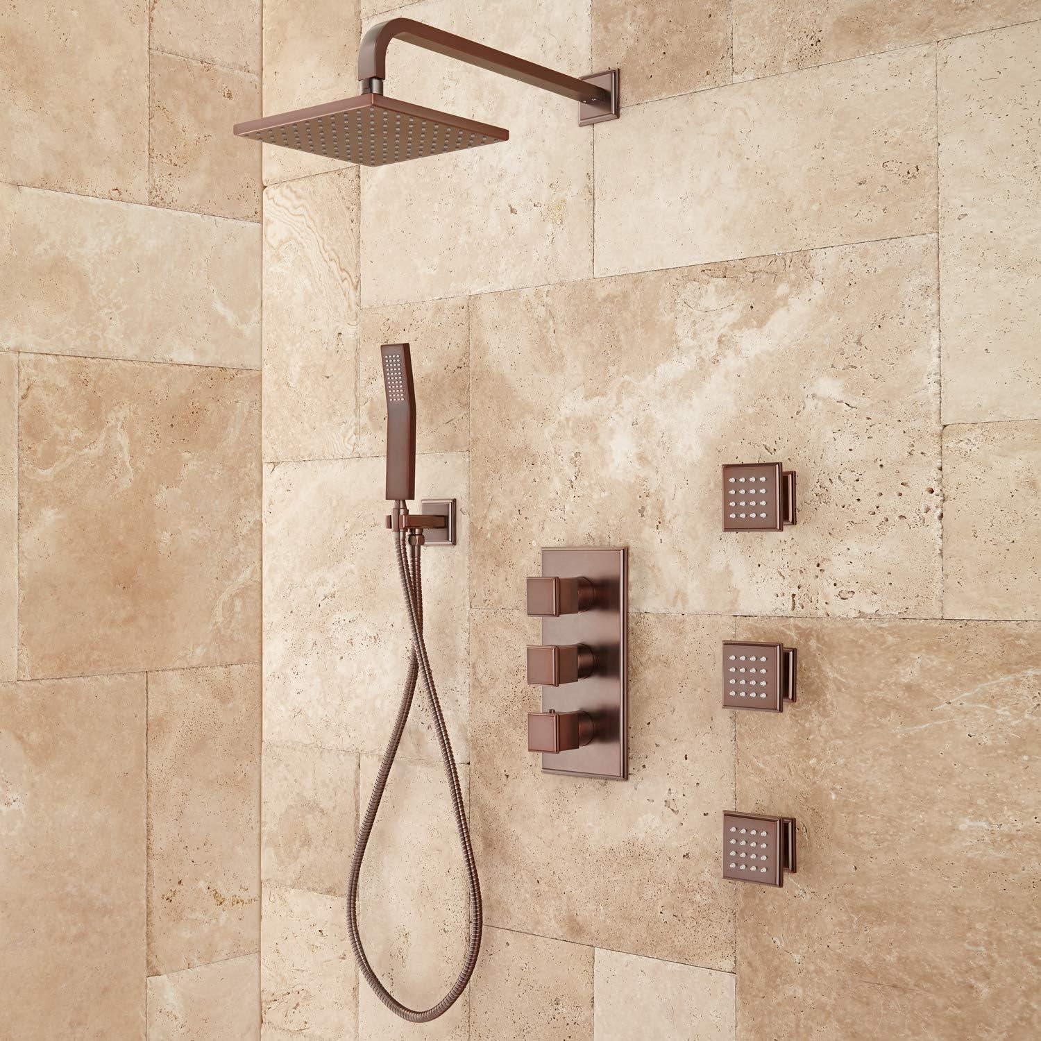 Ryle Complete Thermostatic Shower System with Rough-in Valve