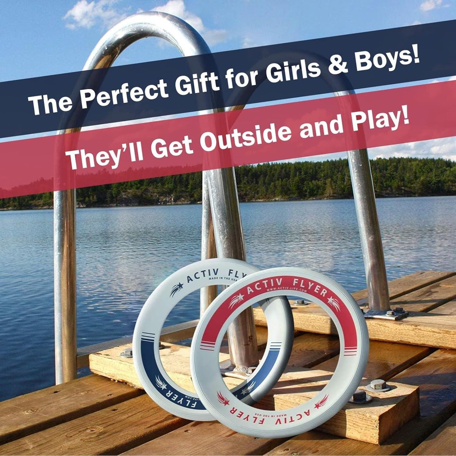 Activ Life Flying Rings [Glow] Best Gifts for Kids Toys for Boys Girls Ages 4 5 6 7 9 10 11 Year Old Outdoor Games For Kids 8-12