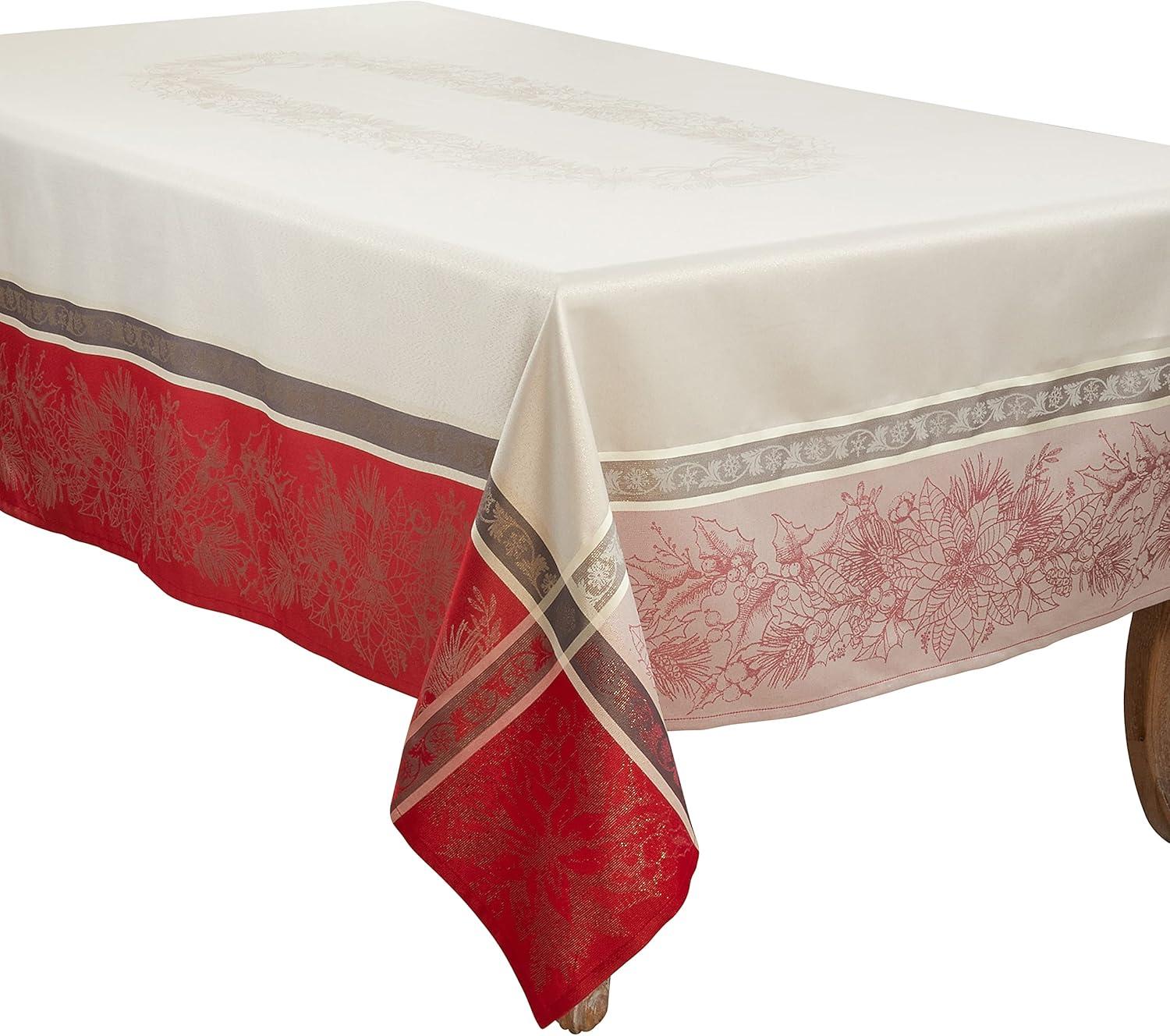 Saro Lifestyle Jacquard Christmas Tablecloth