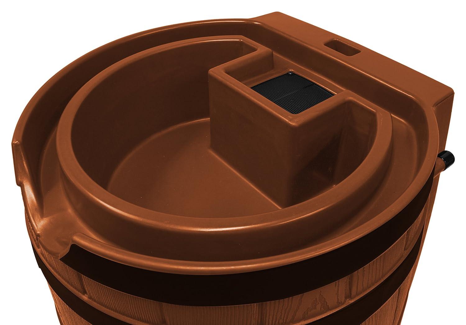 Good Ideas Good Ideas 65 Gallons Resin Drainable Dual Overflow Rain Barrel