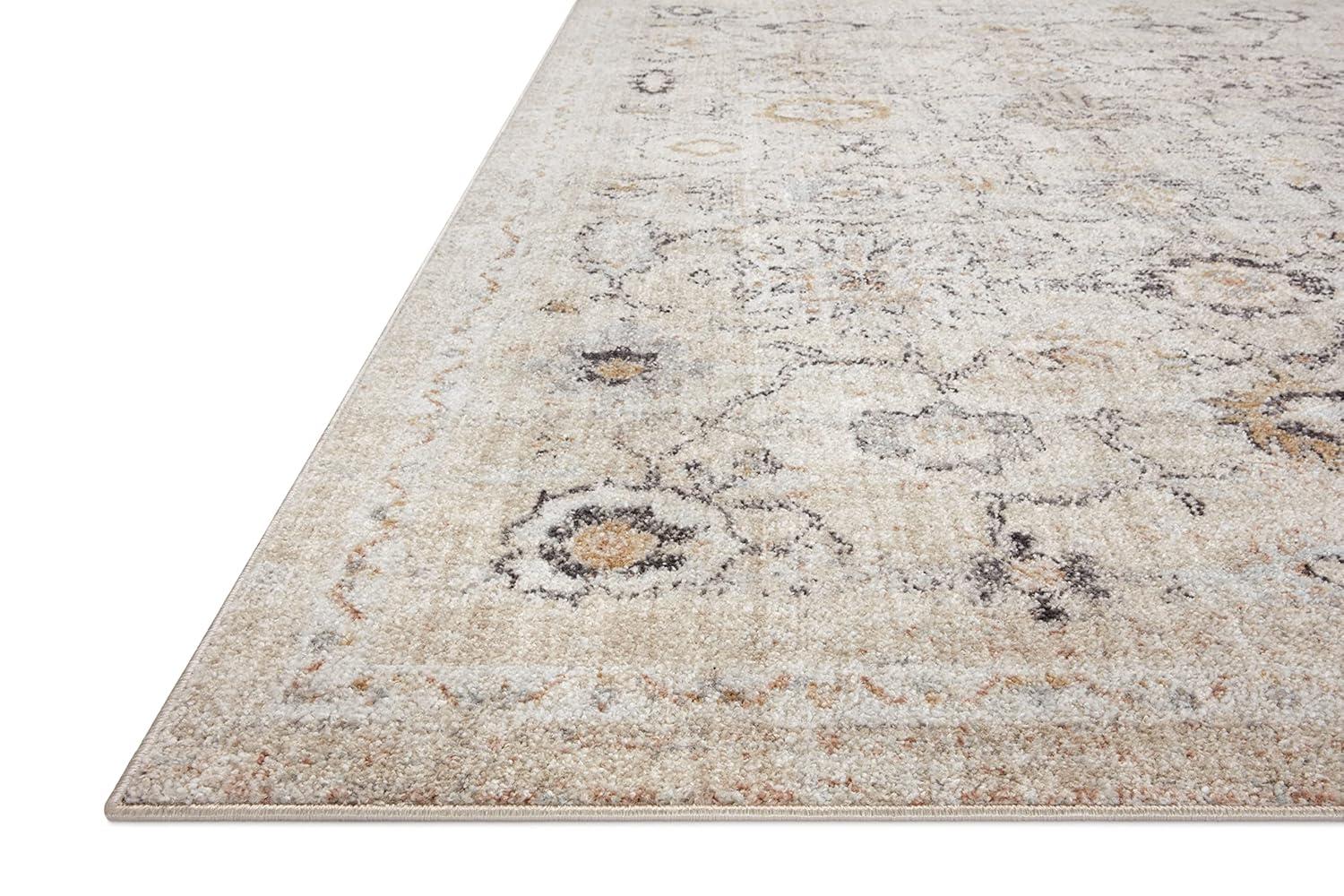 Loloi II Monroe Oriental Machine Woven Polyester Area Rug in Gray/Ivory