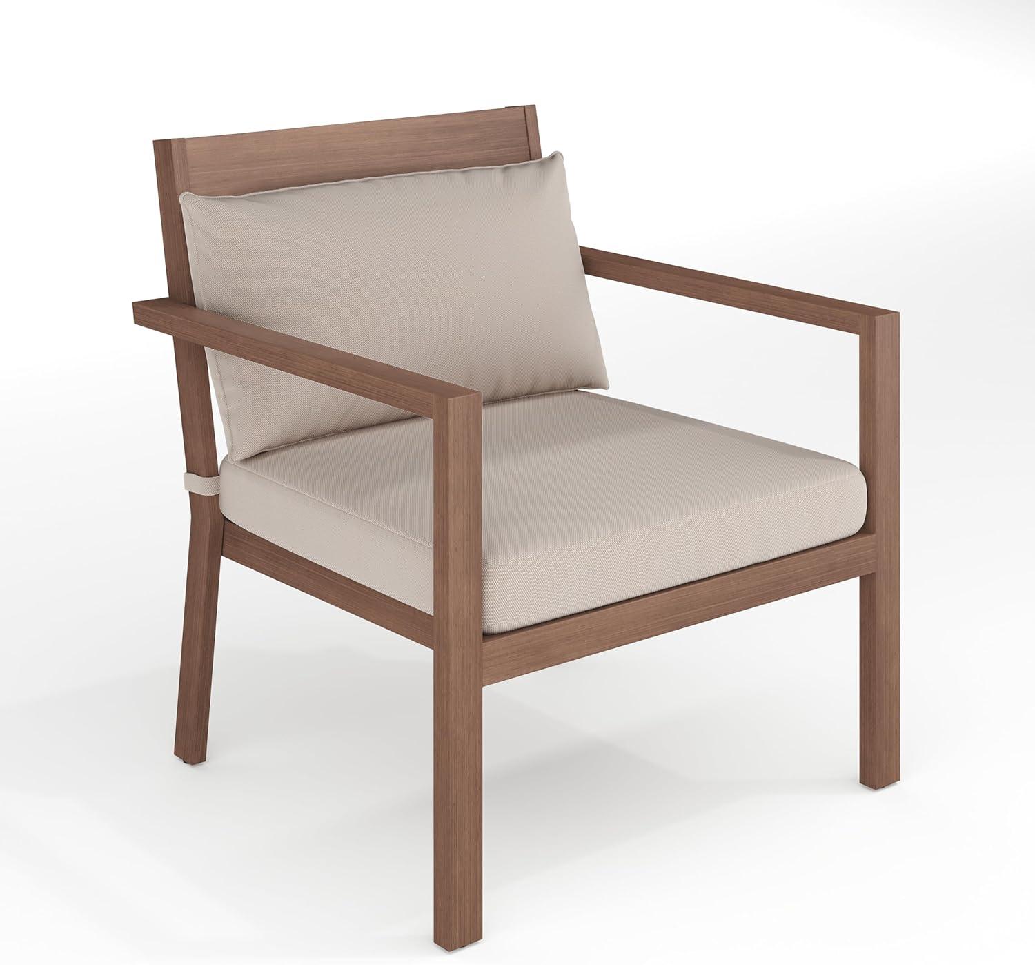 Martha Stewart Martha Stewart Bedford All-Weather Patio Accent Chairs with Seat and Lumbar Cushions (Set of 2)