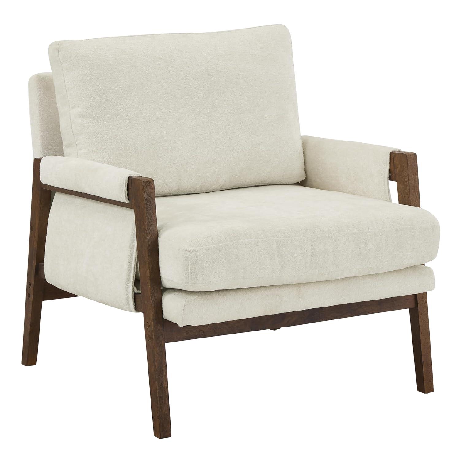 Roundhill Furniture Kelly Mid-Century Modern Velvet Accent Armchair
