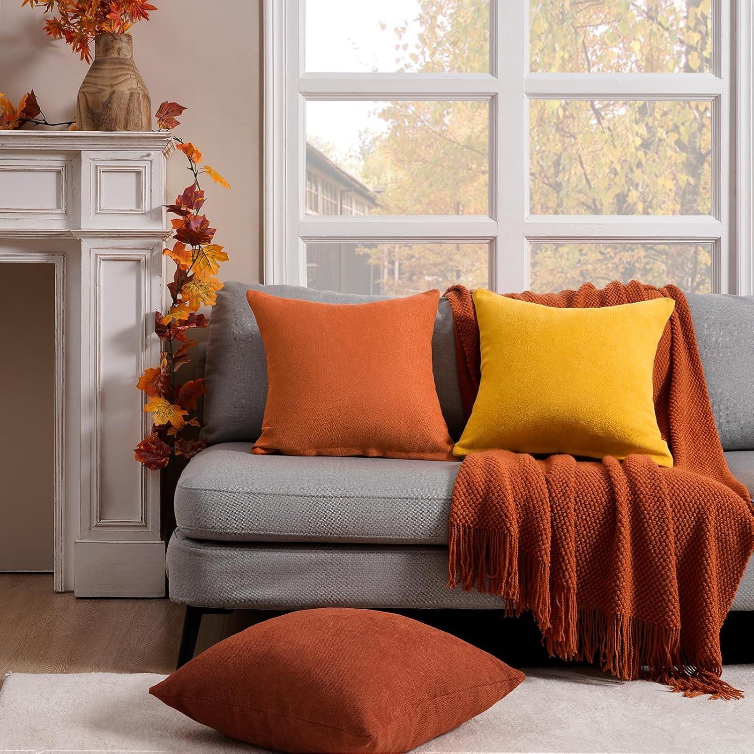 Square Chenille Pillow Cover (Set of 2)