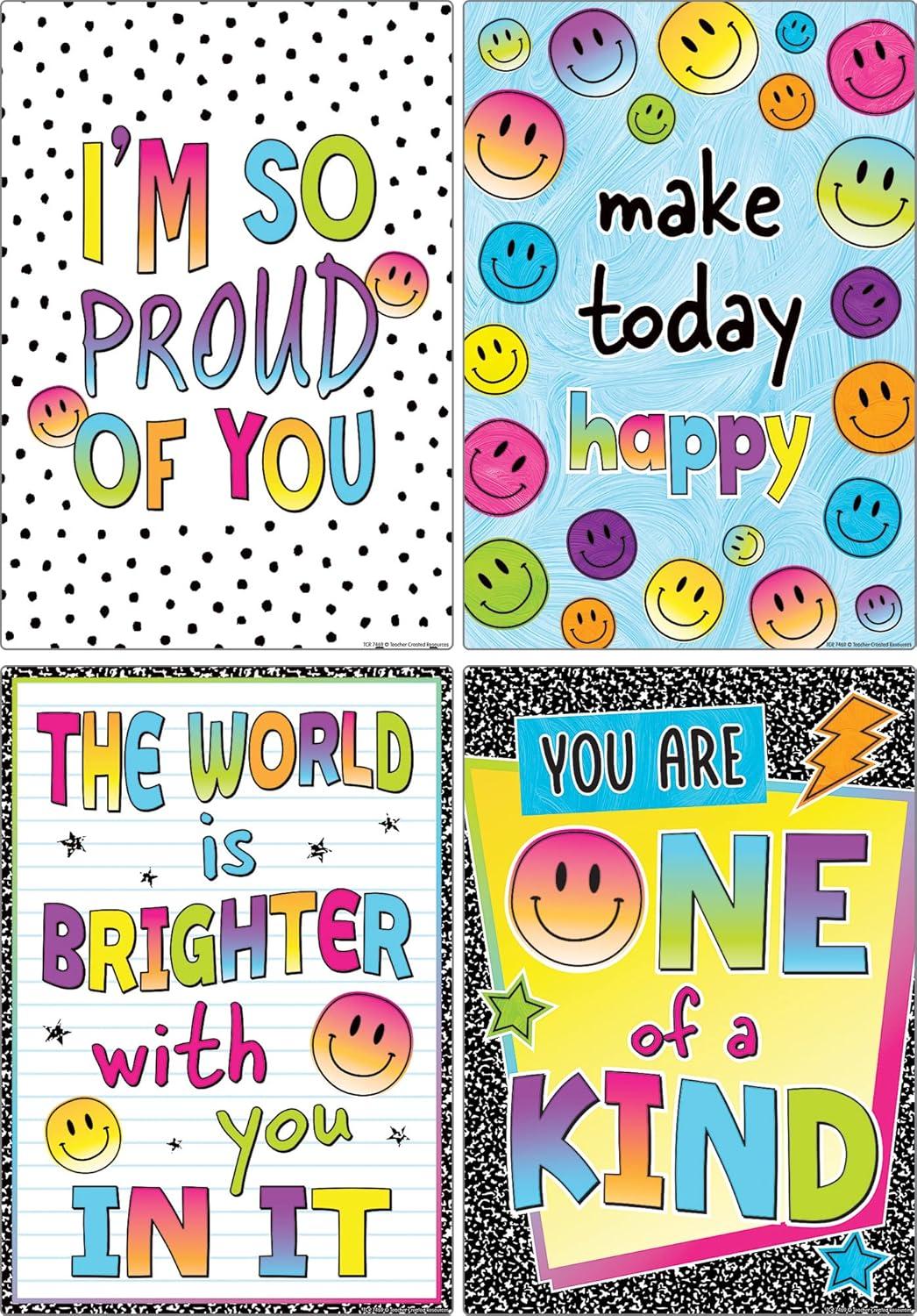 Teacher Created Resources® Brights 4Ever Positive Sayings Small Poster Pack, Pack of 12