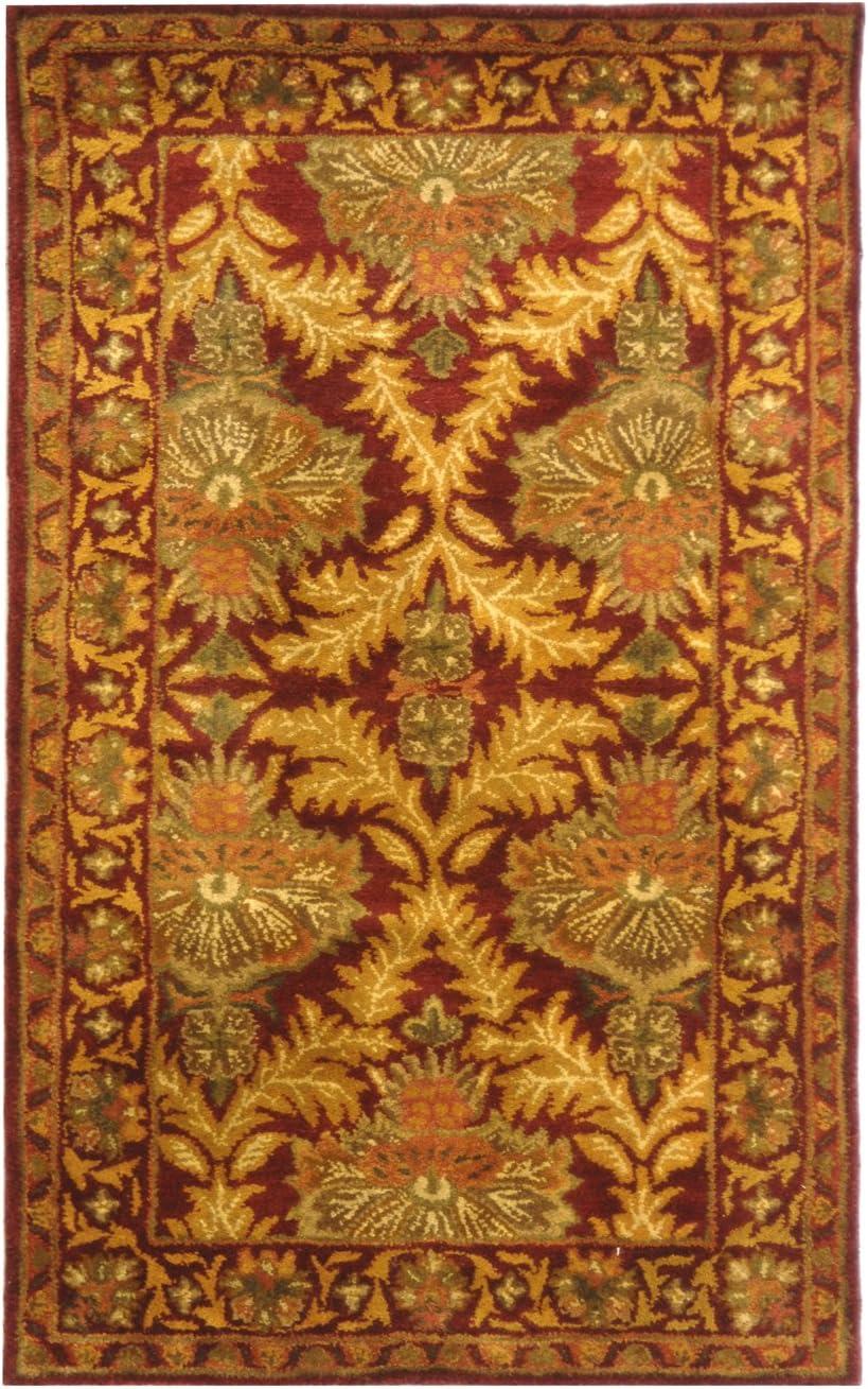 SAFAVIEH Antiquity Diarmait Oriental Wool Area Rug, Wine/Gold, 3' x 5'