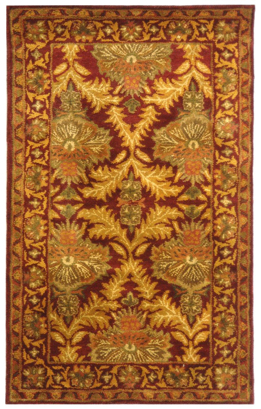 SAFAVIEH Antiquity Diarmait Oriental Wool Area Rug, Wine/Gold, 3' x 5'
