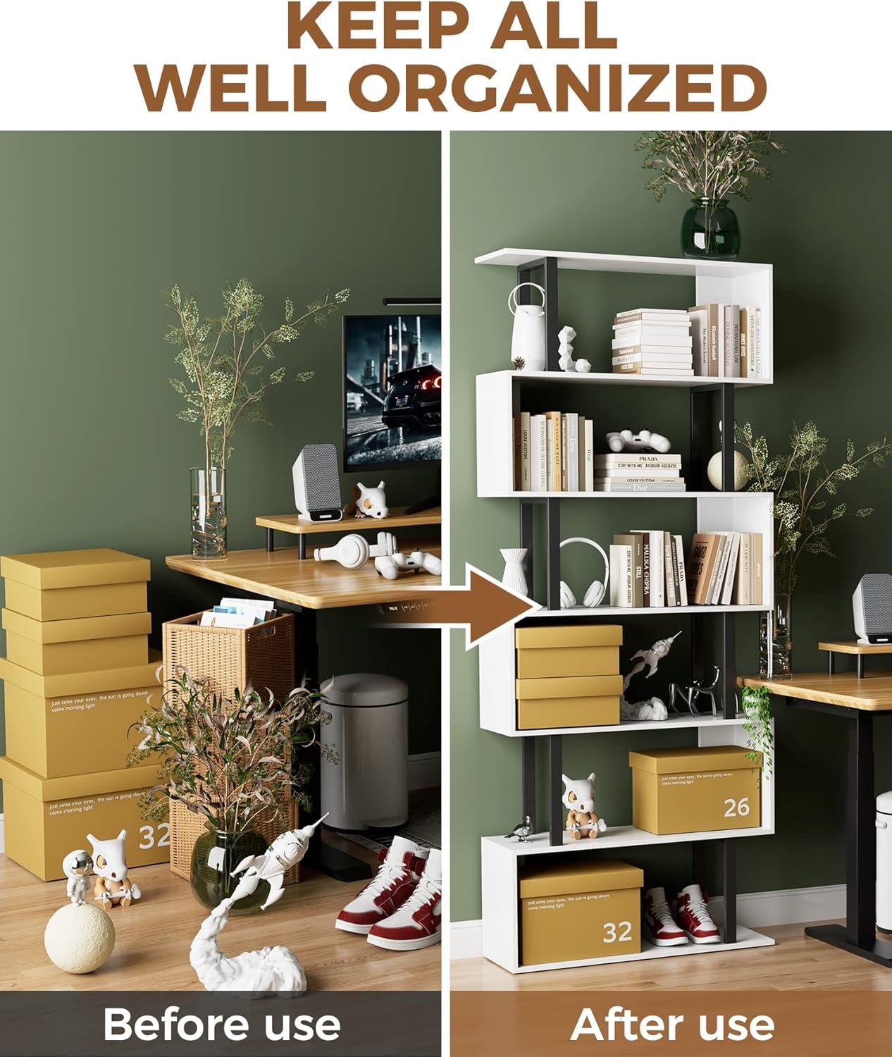 Hokku Designs 6 Tier Geometric Bookcase