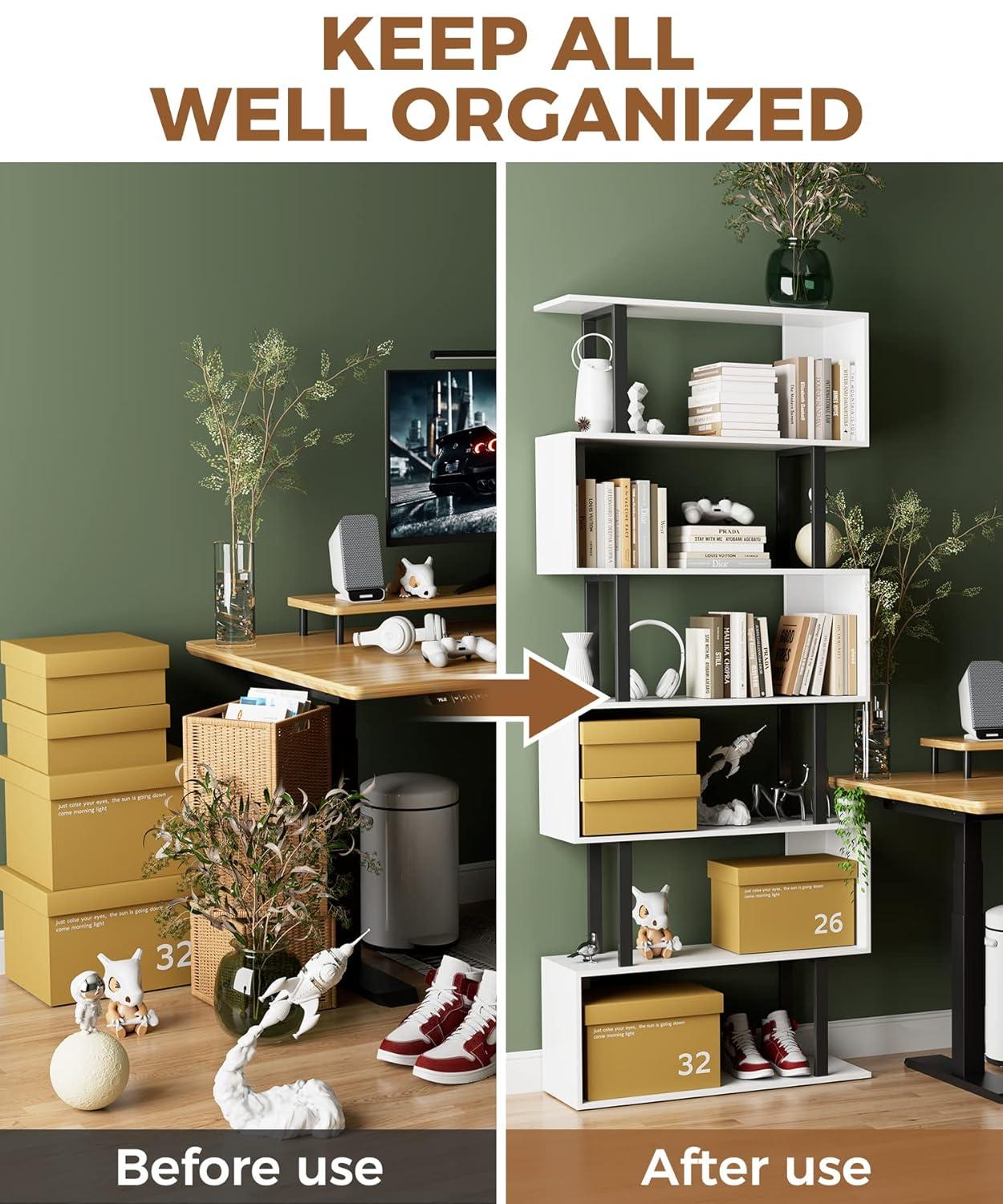 Hokku Designs 6 Tier Geometric Bookcase