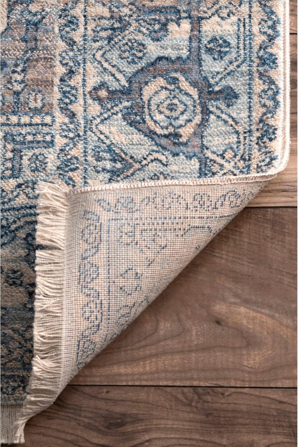 Nuloom Harriet Vintage Medallion Fringe Indoor Area Rug