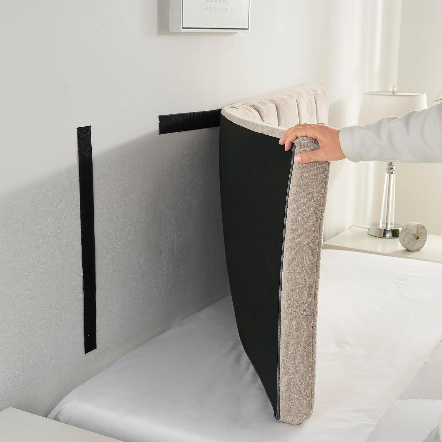 Chastelyne Upholstered Easy Assemble Wall Mounted Headboard