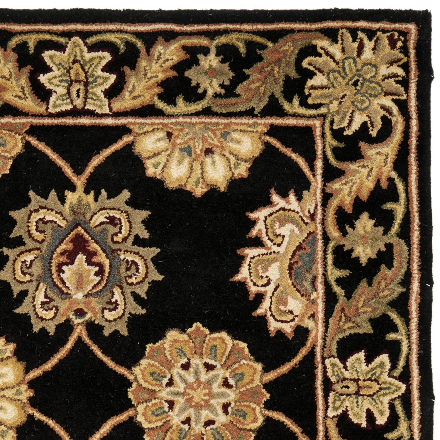 Heritage HG314 Handmade Area Rug - 4'x6' - Black - Safavieh