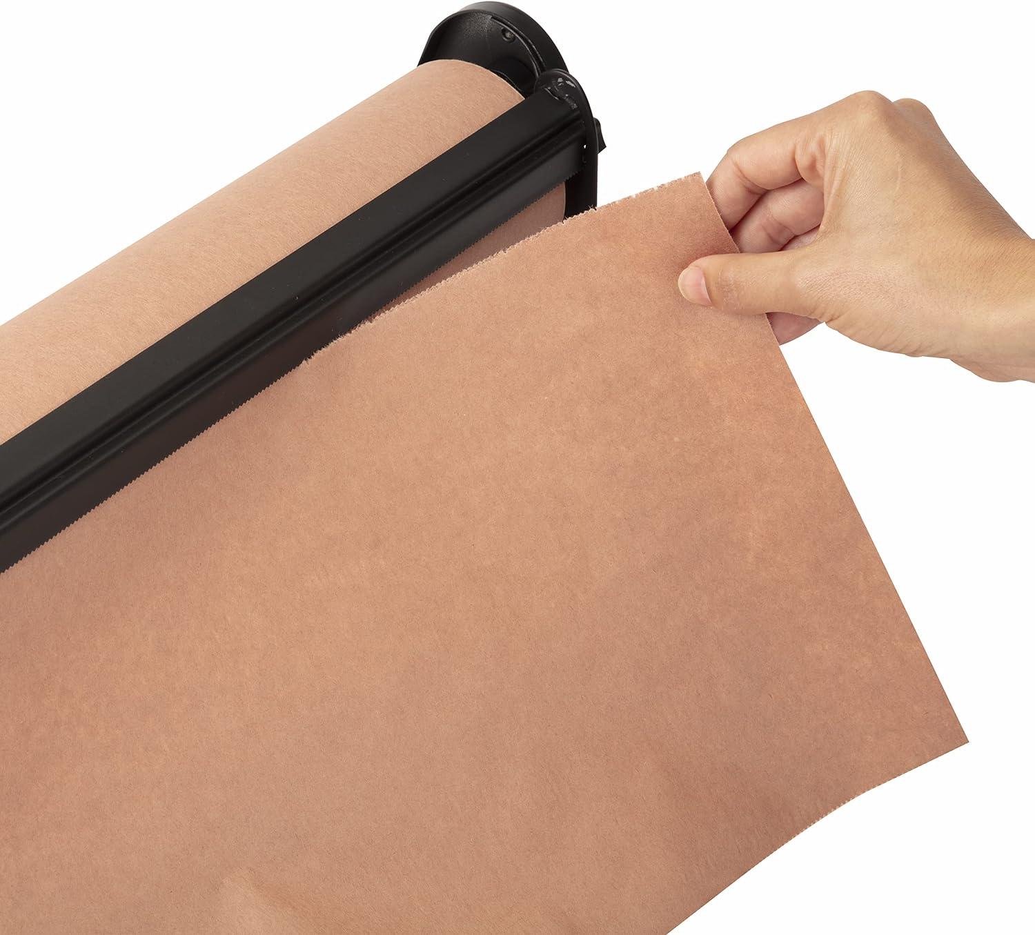 Black Aluminum Butcher Paper Holder with Cutter Dispenser