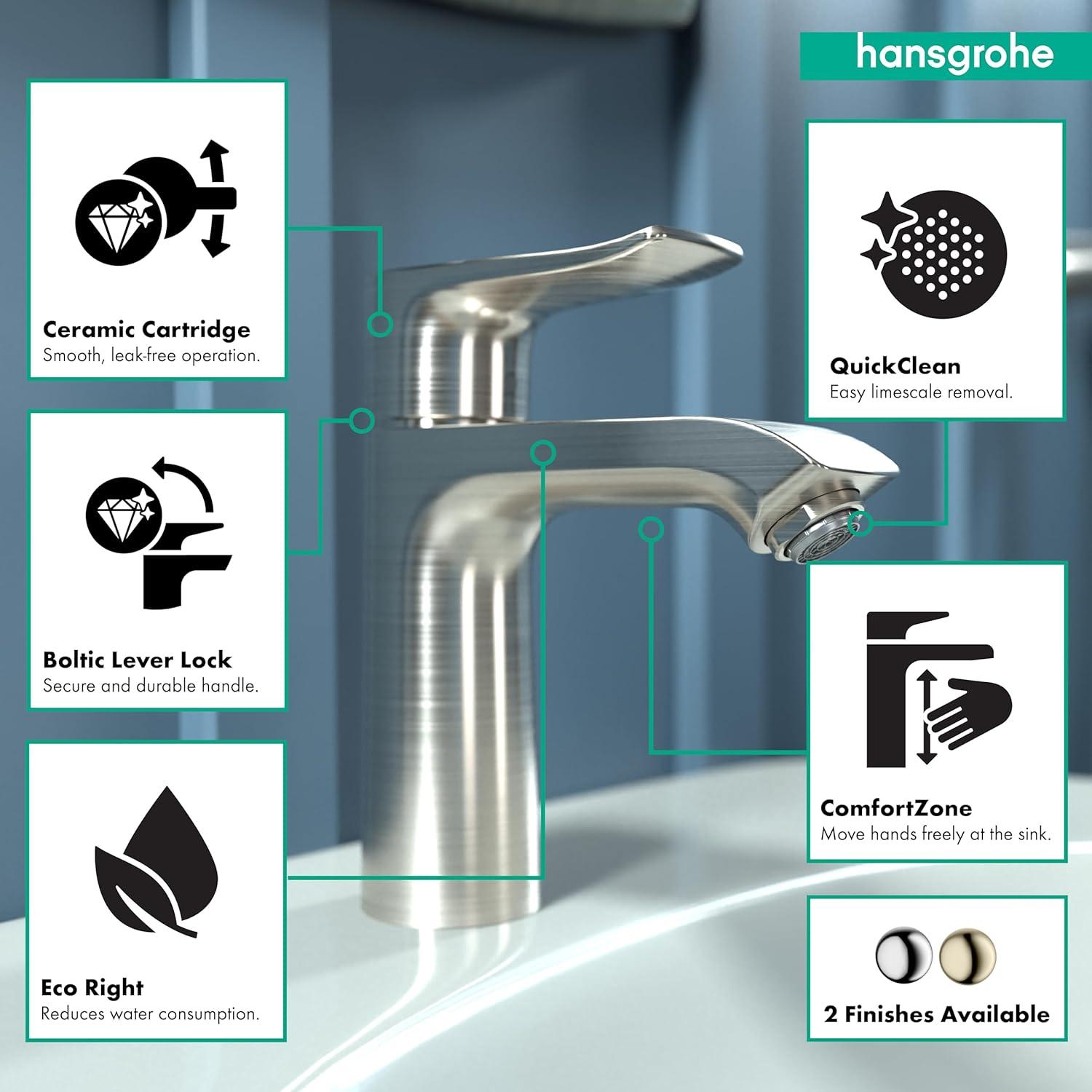 Metris Single Hole Bathroom Faucet with Drain Assembly