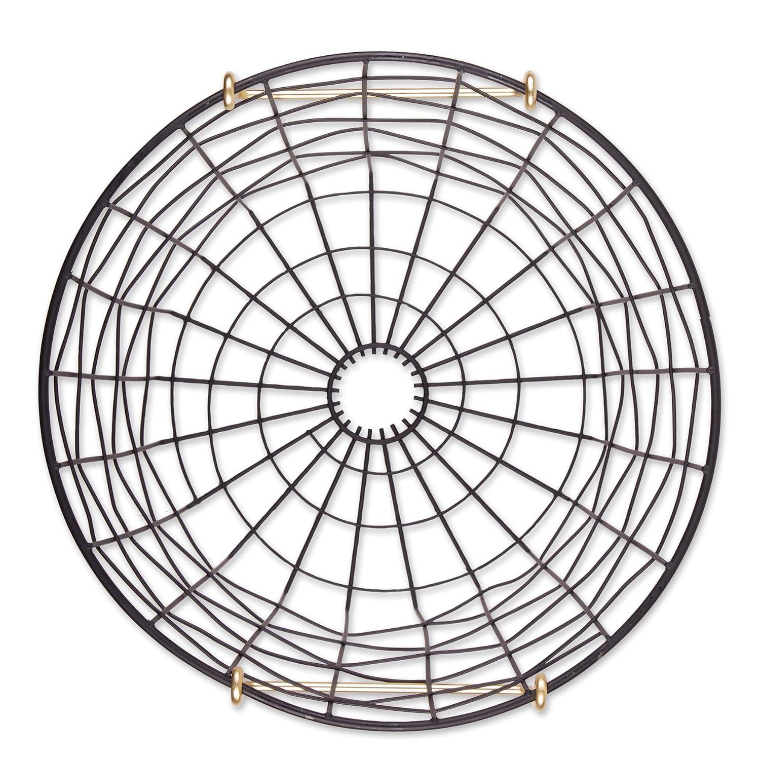 Cesta de Metal Mangos Negro/dorado Rectangular Pequeño 13X6X7