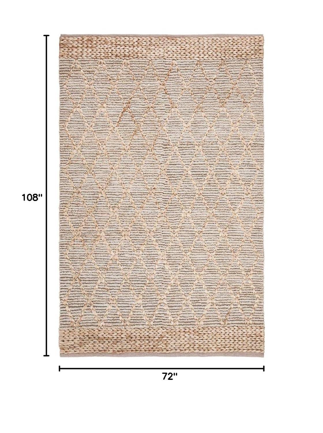 Natural Fiber NF951 Hand Loomed Indoor Area Rug - Silver - 6'x9' - Safavieh
