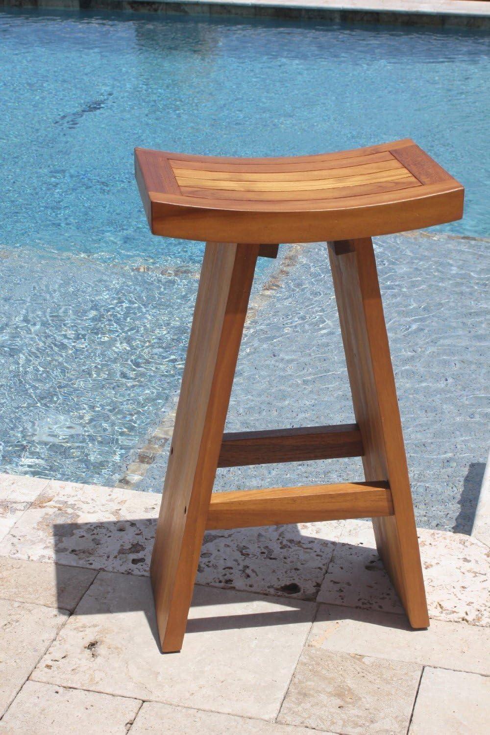 Teak 30'' Tall Indoor/Outdoor Bar Stool