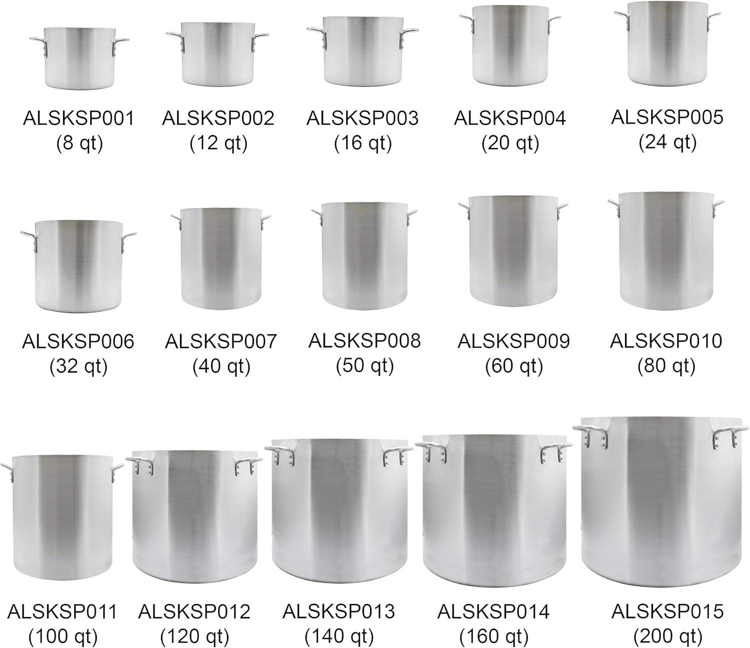 24 Quart Aluminum Stock Pot, Silver